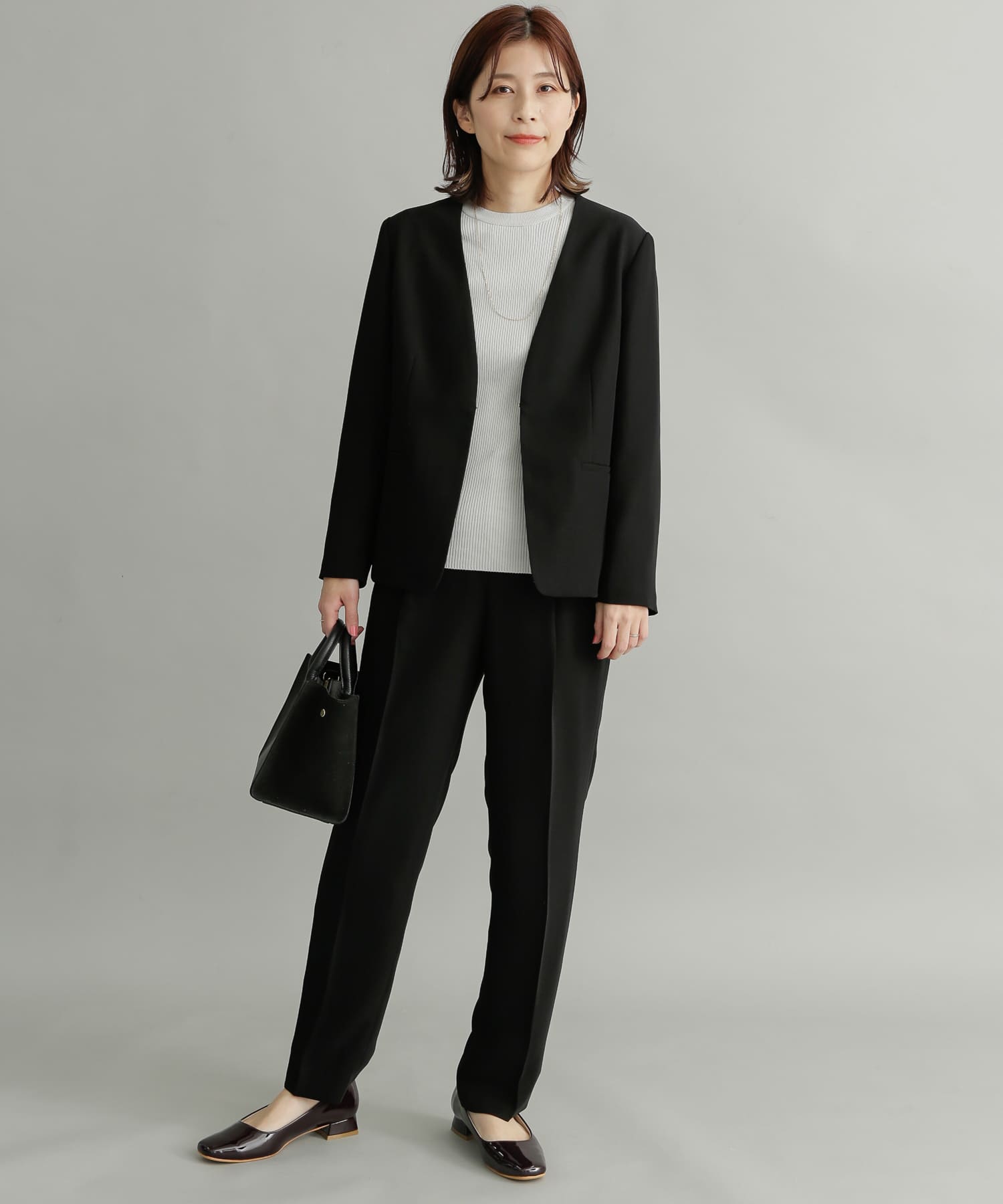 ドレステーパードパンツ BLACK 0