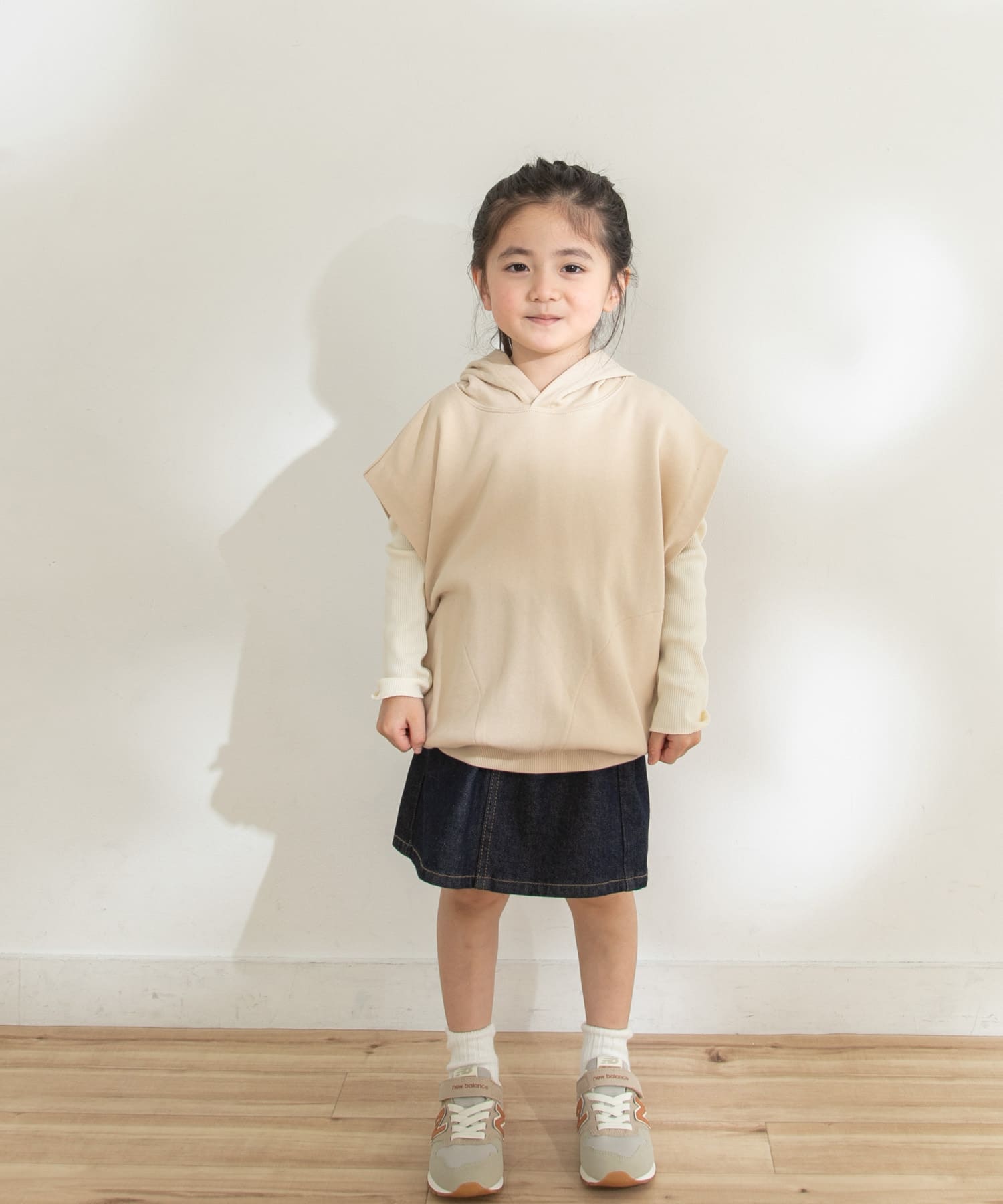 OG裏毛フーディベスト(KIDS) ベージュ 105