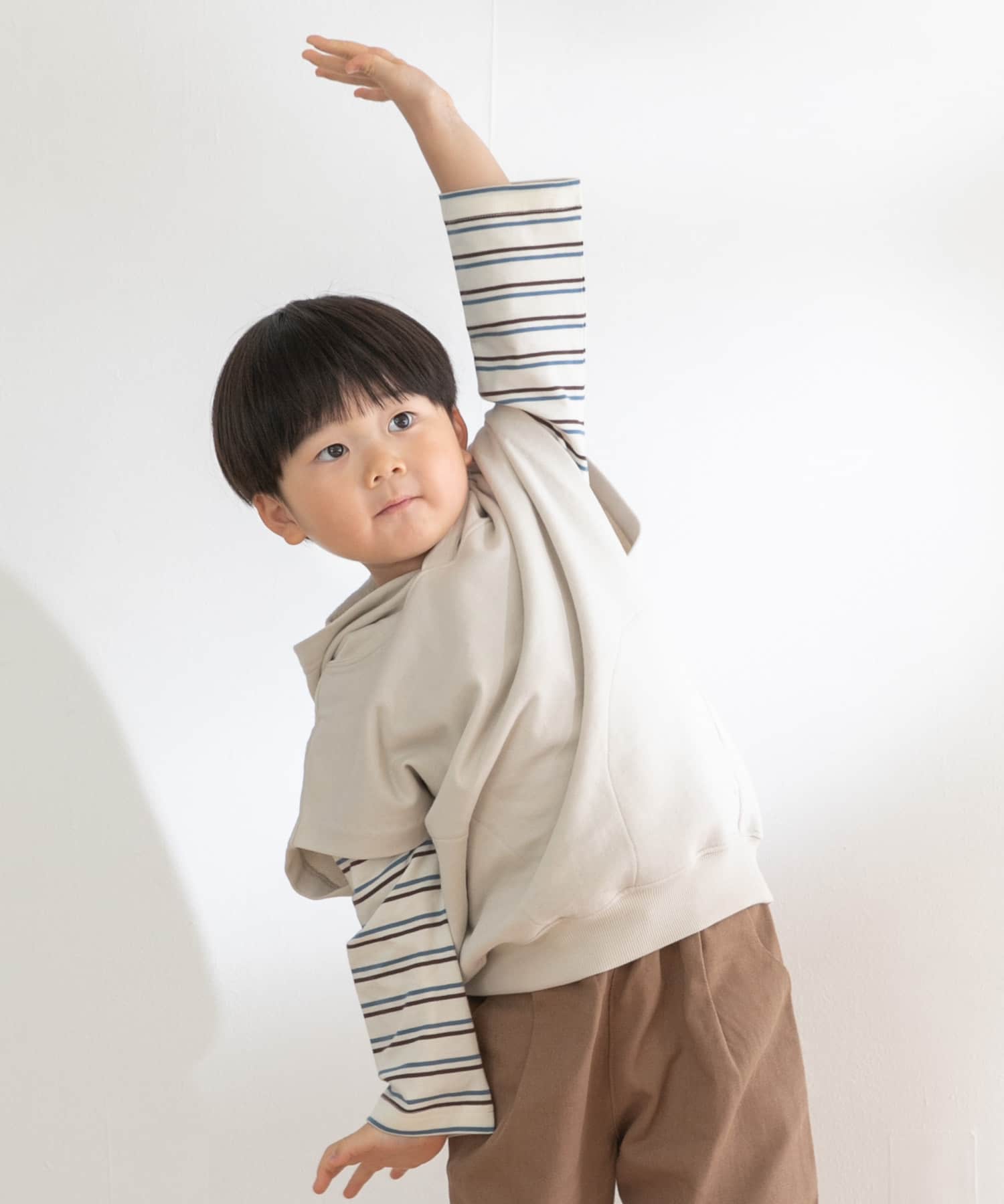 OG裏毛フーディベスト(KIDS) ライトグレー 105