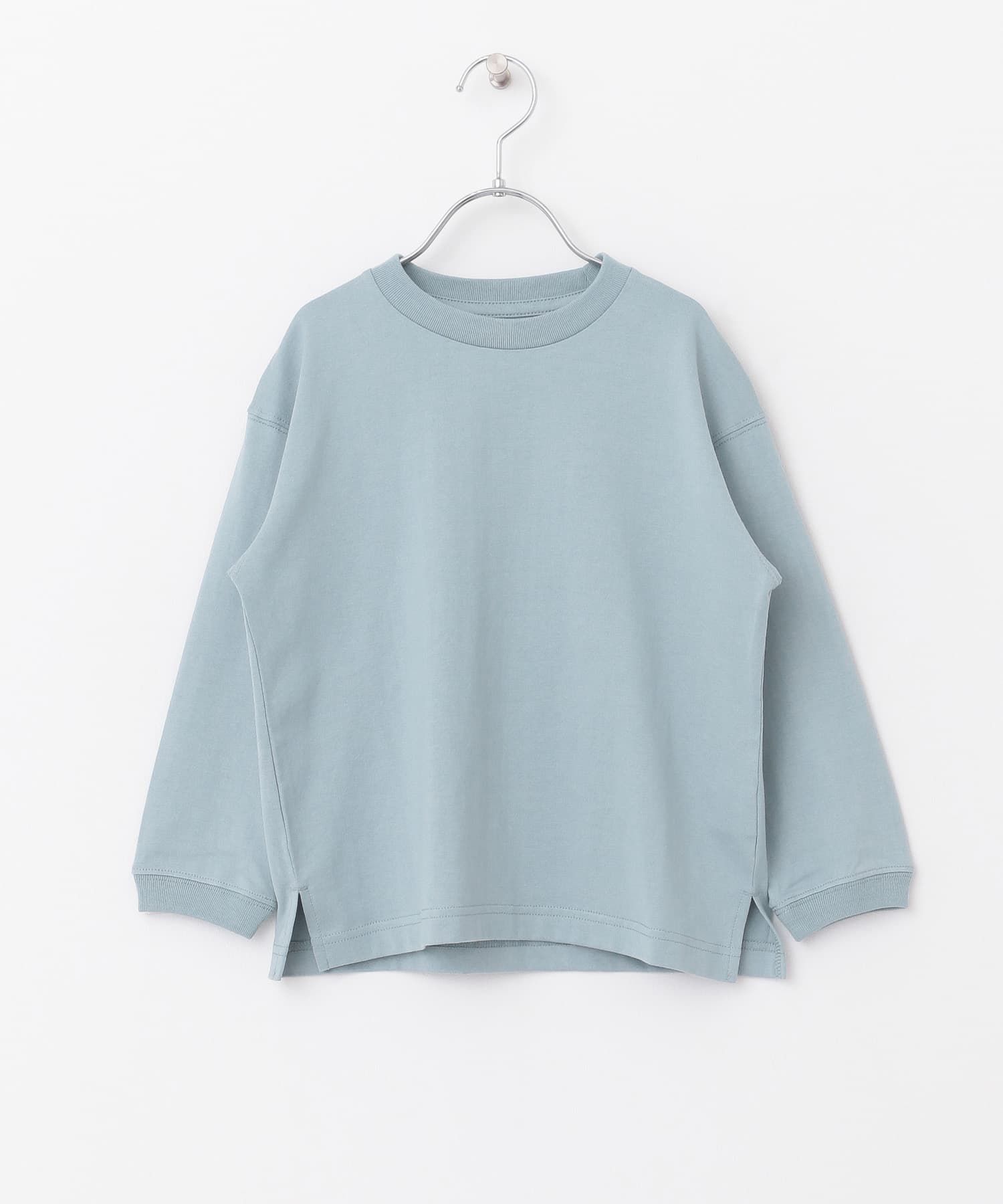 オーガニックロングTシャツ(KIDS) ブルー 105