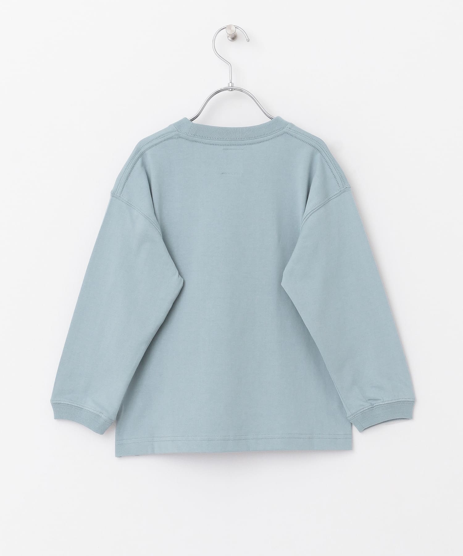 オーガニックロングTシャツ(KIDS) ブルー 105