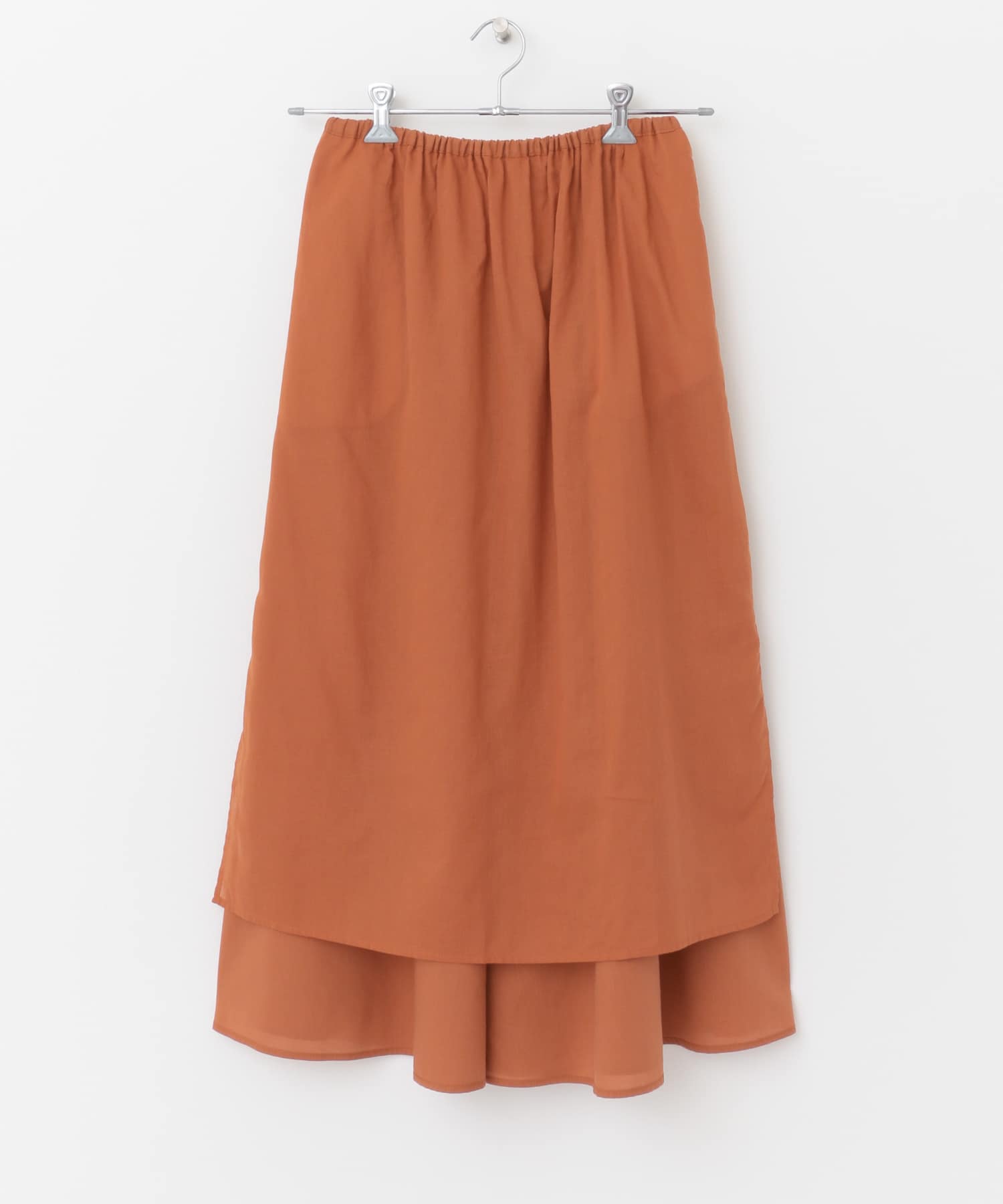リヨセルコットンギャザースカート ORANGE M