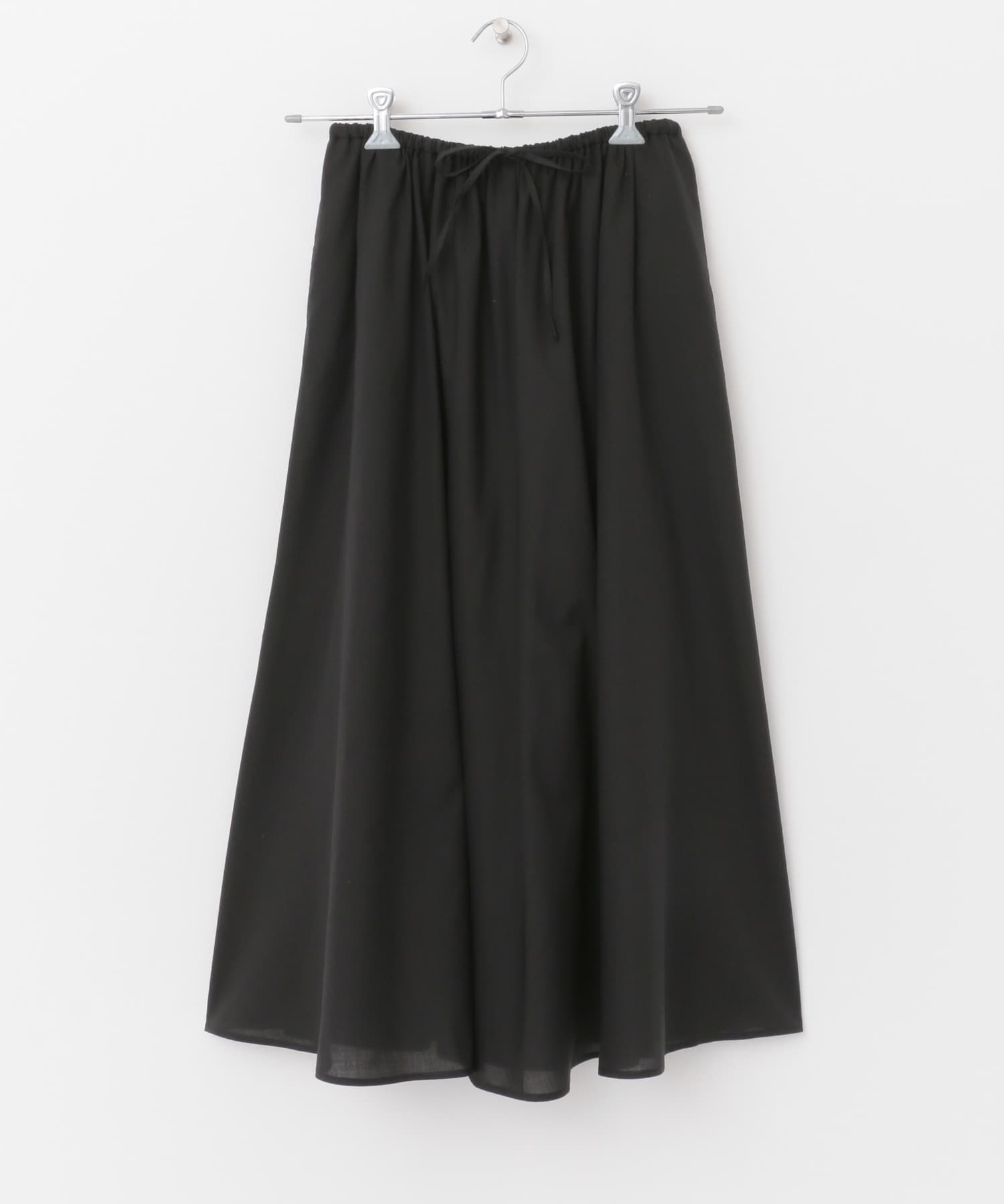 リヨセルコットンギャザースカート BLACK M