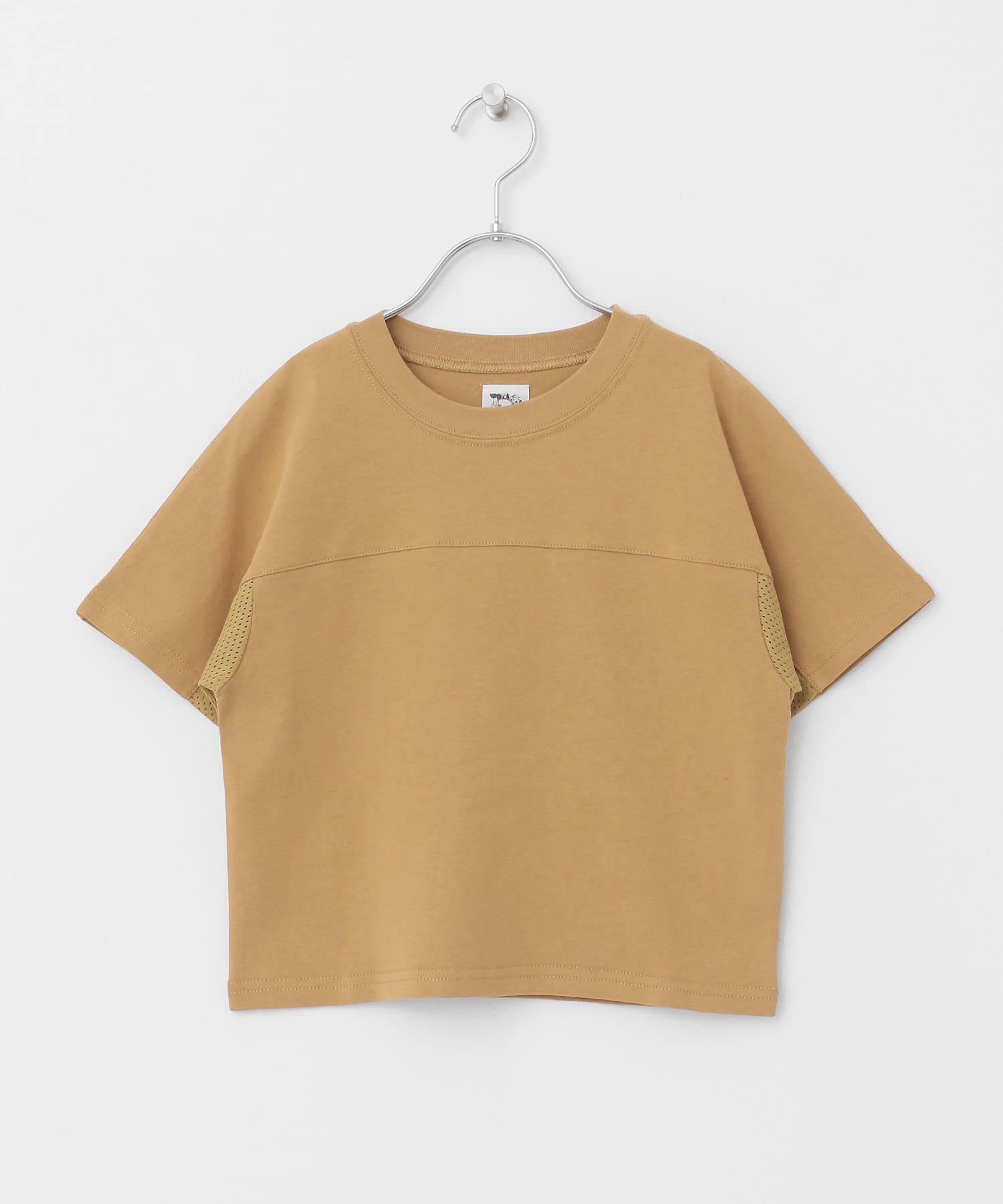 メッシュスウィッチングドルマンTシャツ(KIDS) ベージュ 105