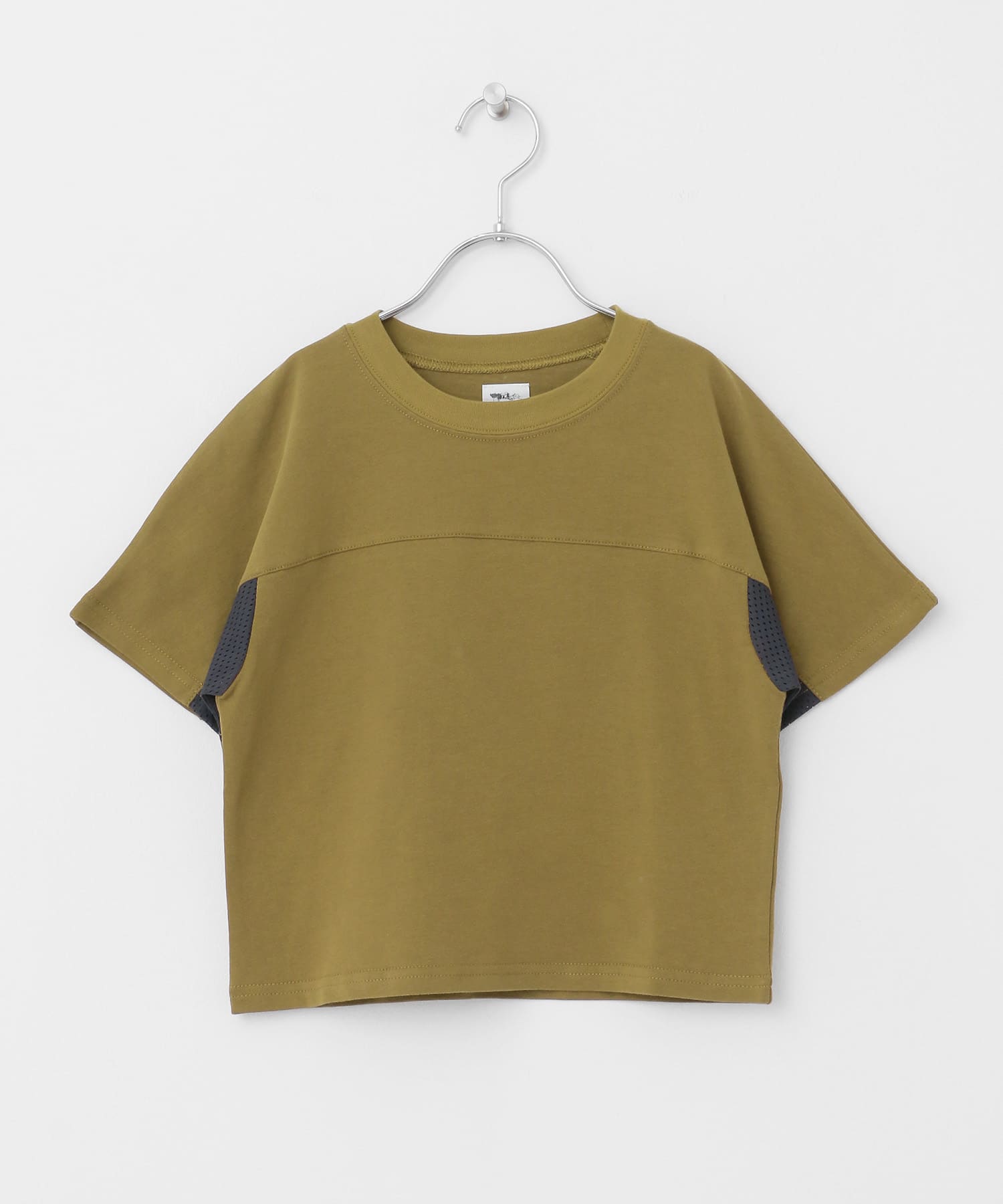 メッシュスウィッチングドルマンTシャツ(KIDS) カーキ 105