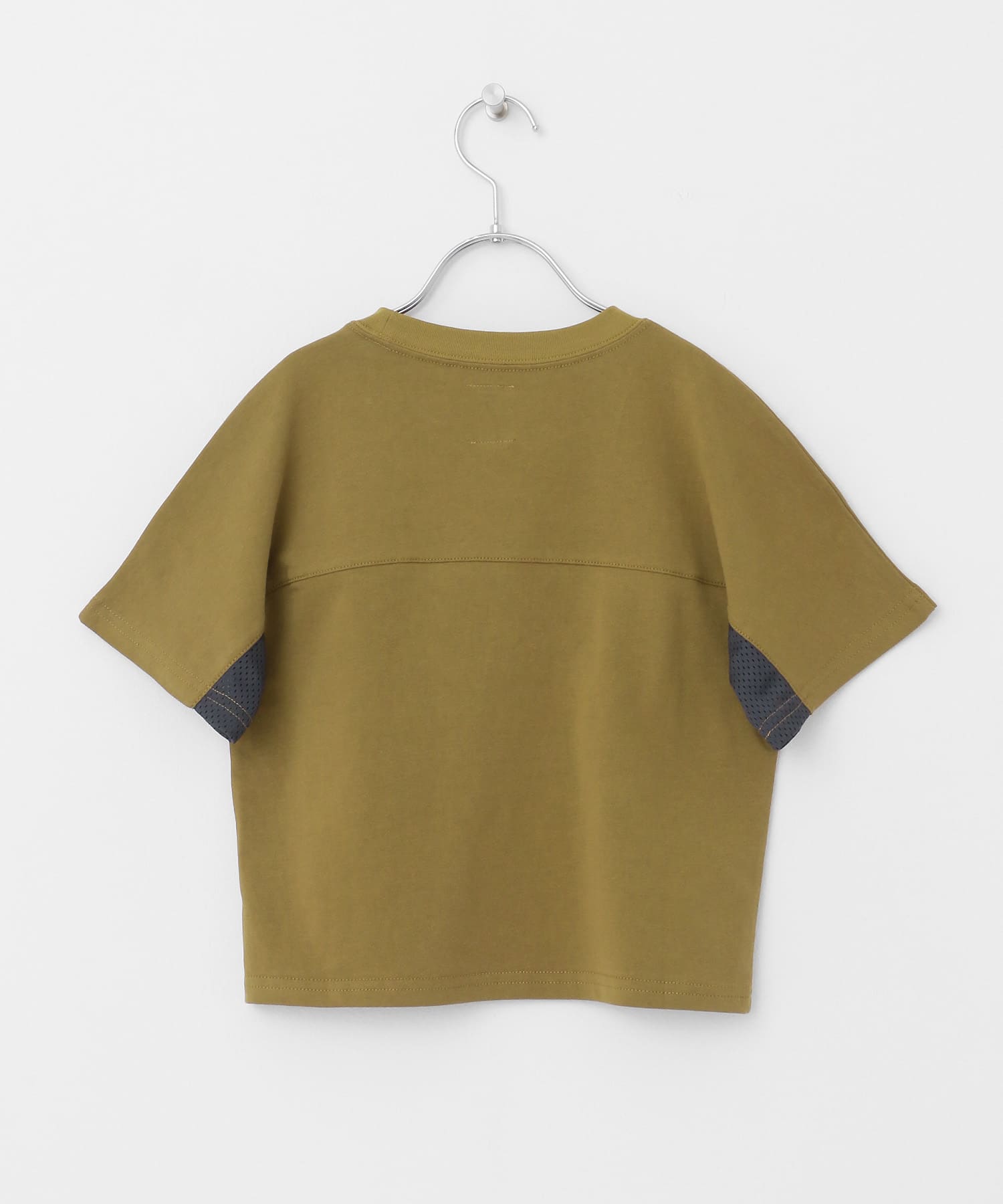 メッシュスウィッチングドルマンTシャツ(KIDS) カーキ 105
