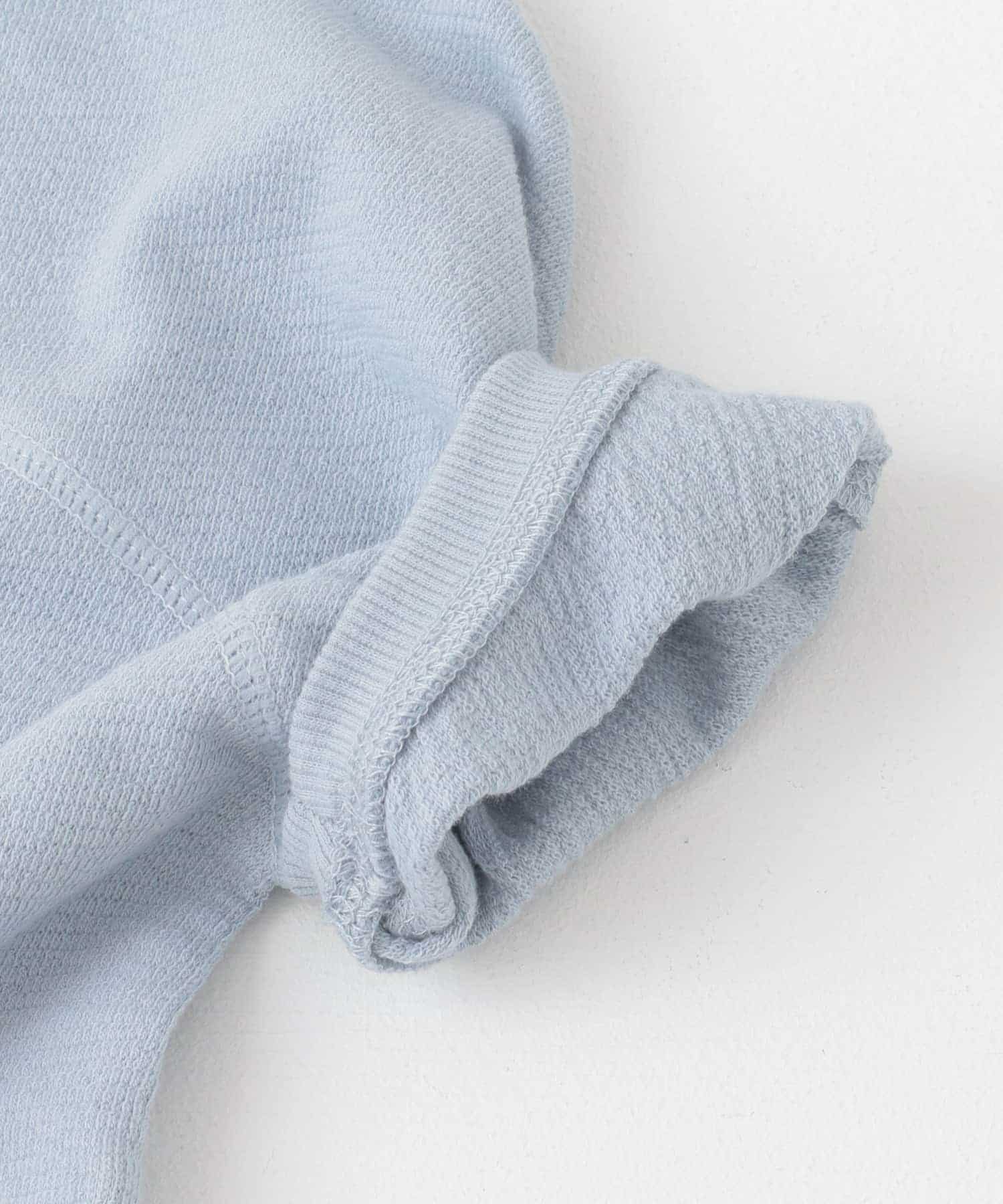 『親子リンク』スラブインレイ5分袖プルオーバー(KIDS) L.BLUE 105