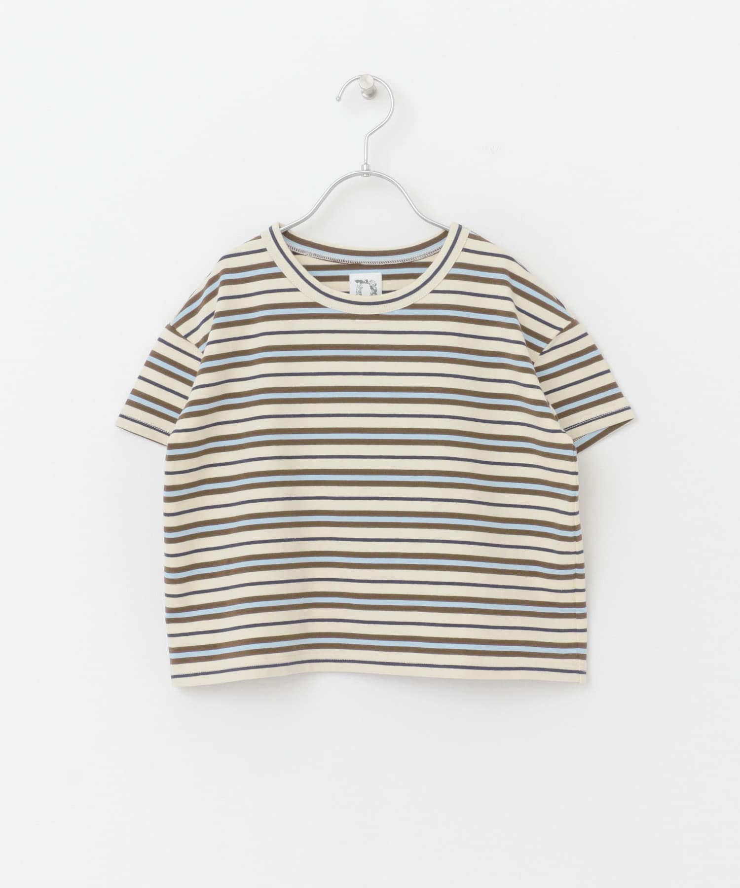 レトロランダムボーダーワイドTシャツ(KIDS) アイボリー 105