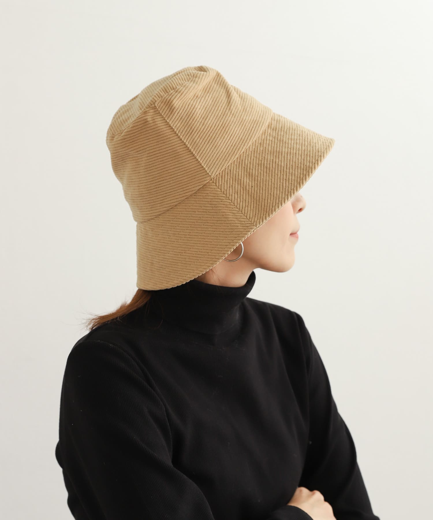 コーデュロイバケットハット L/BEIGE -