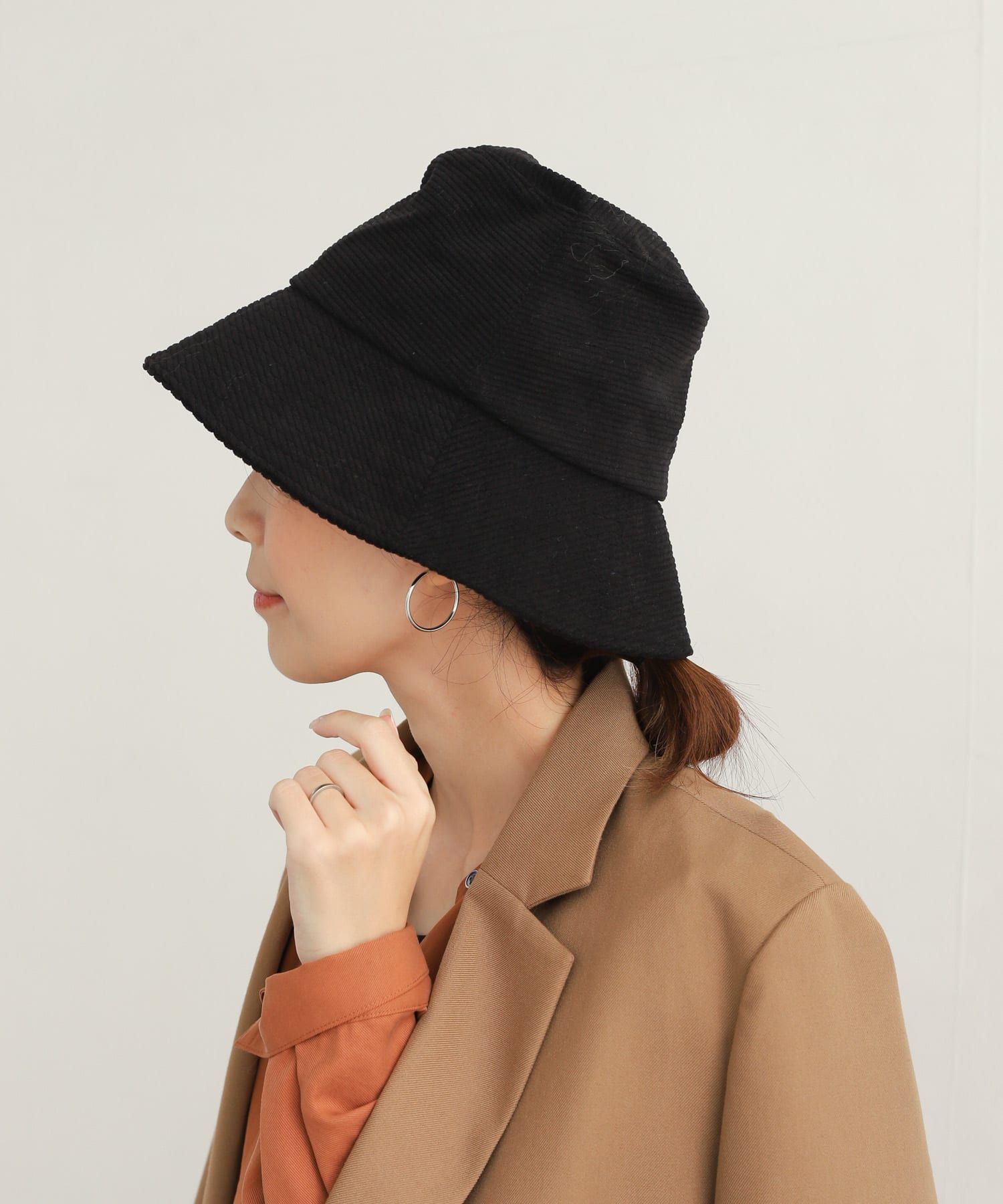 コーデュロイバケットハット BLACK -