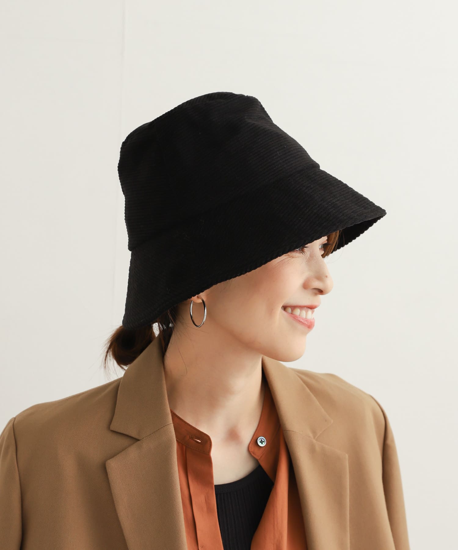 コーデュロイバケットハット BLACK -