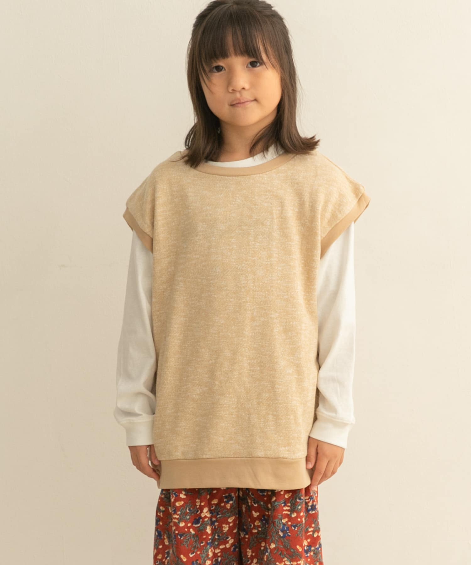 クルーネックミニ裏毛ベスト(KIDS)