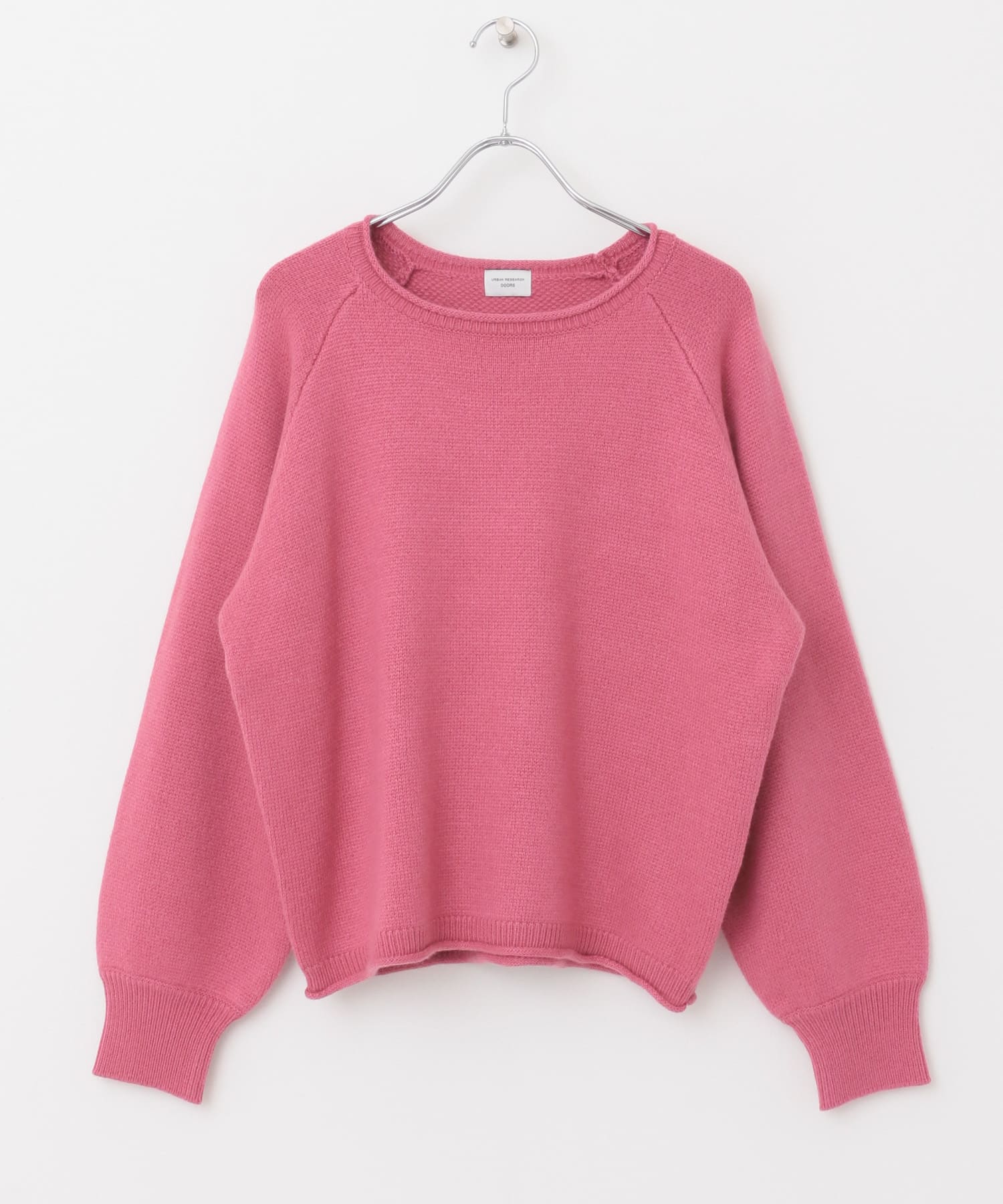 ラグランスリーブショートニット PINK M