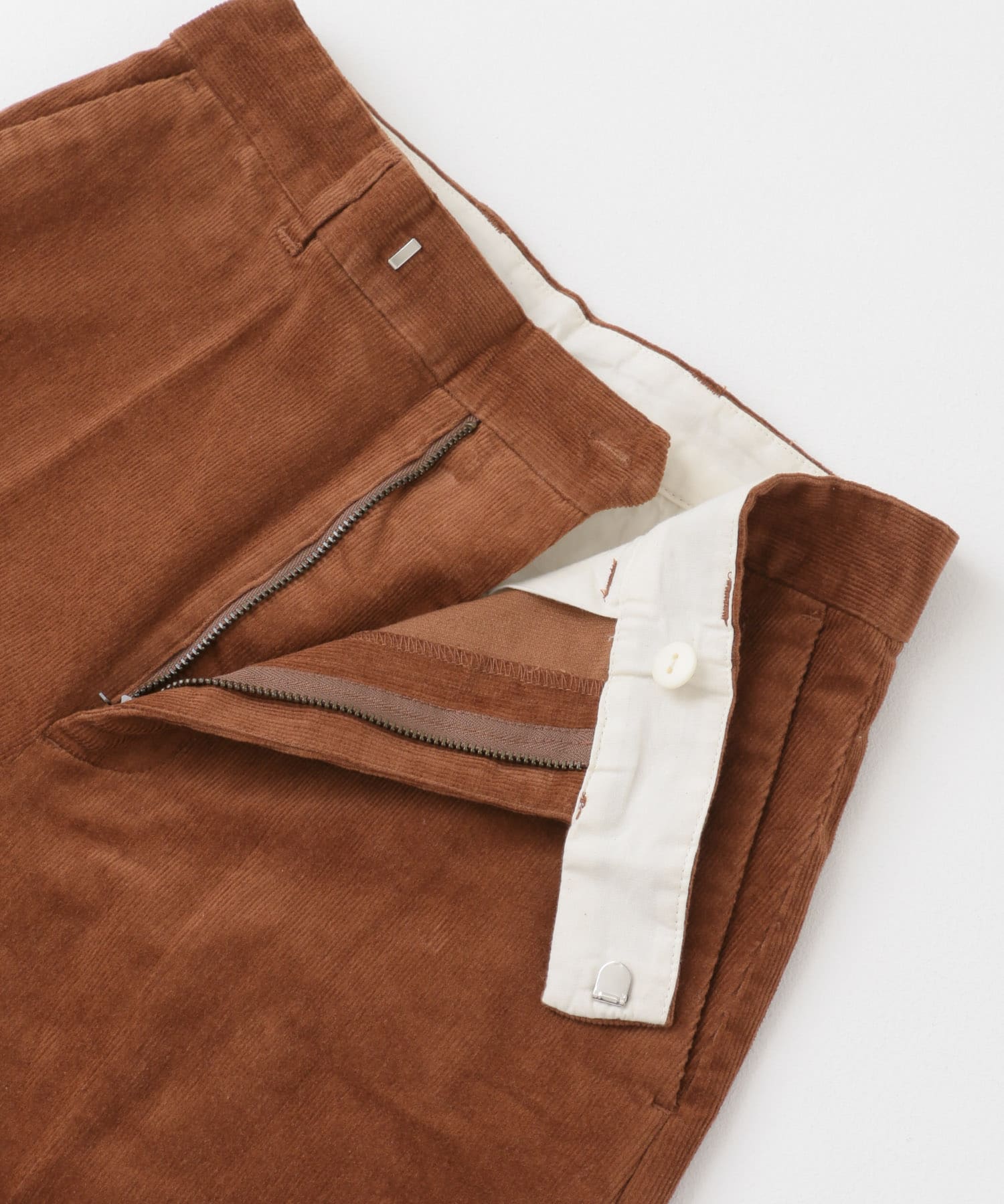 コーデュロイストレートトラウザー BROWN S