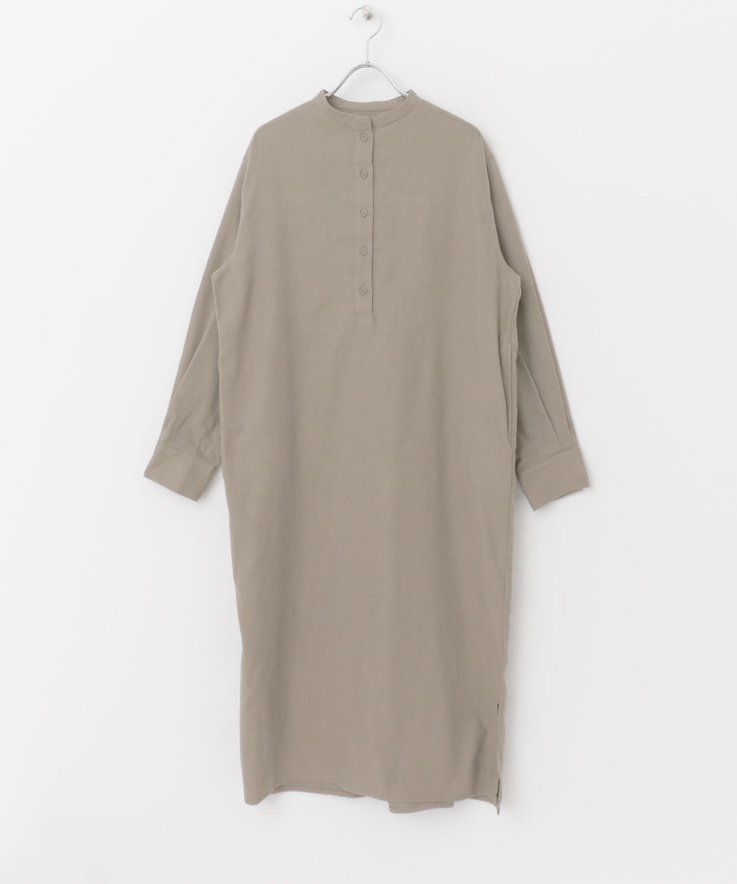 起毛コットンシャツワンピース BEIGE M