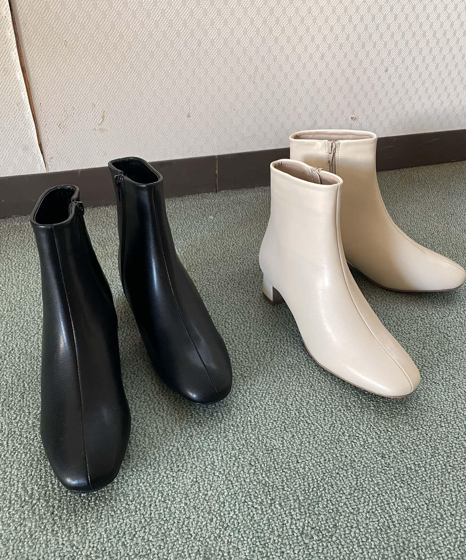 ラウンドトゥブーツ BLACK 36