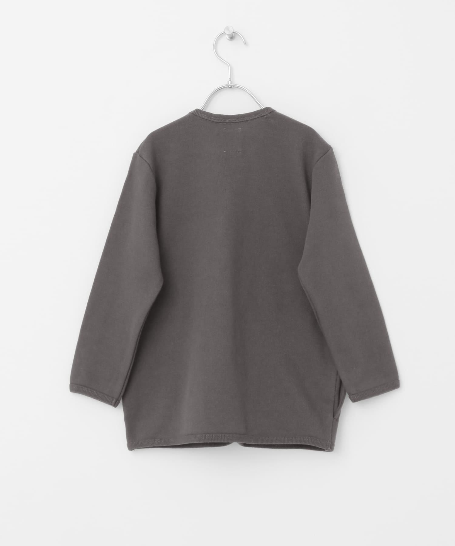 裏毛Vネックカーディガン(KIDS) CHARCOAL 105
