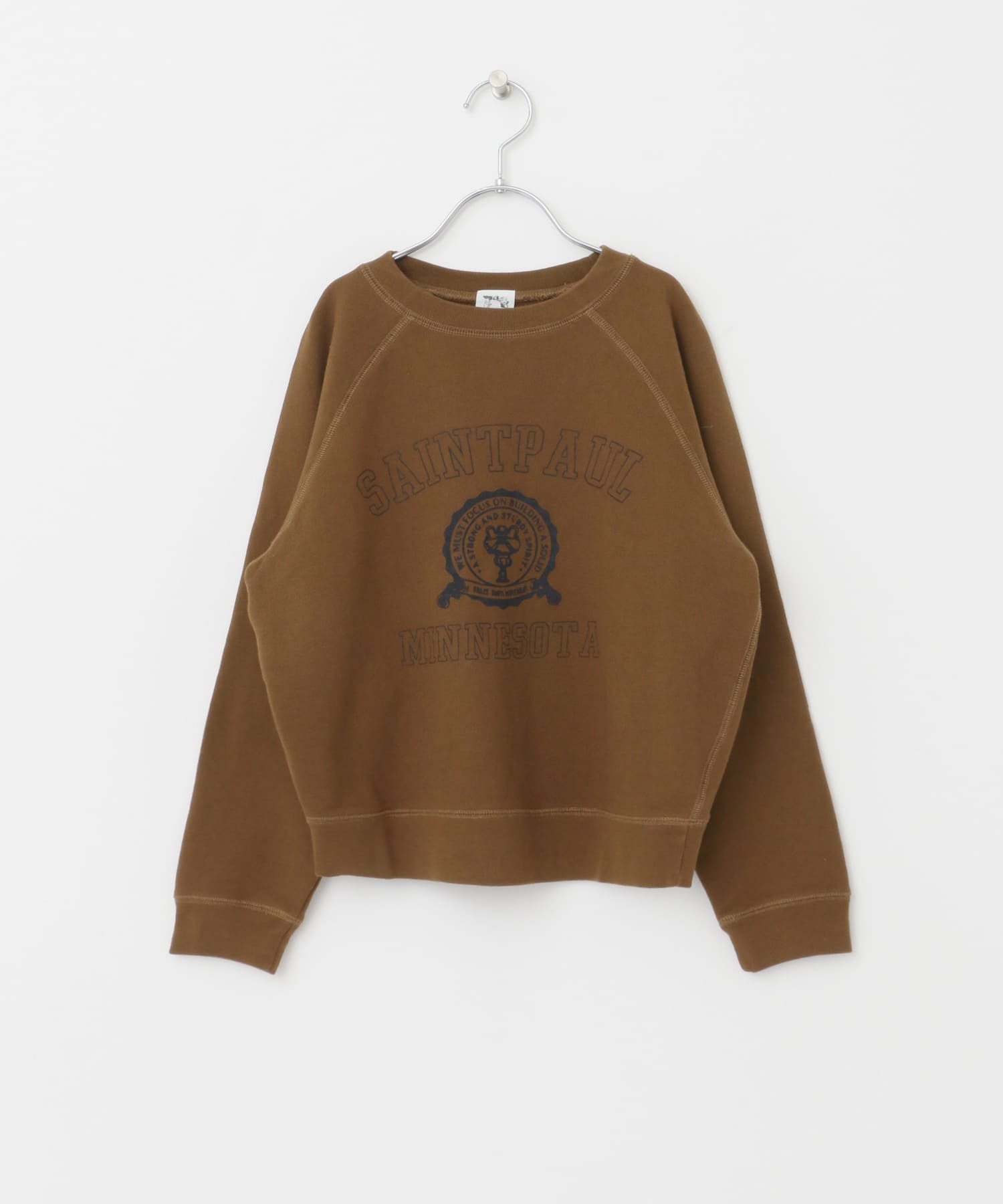 『親子リンク』カレッジロゴスウェットプルオーバー(KIDS) BROWN 105