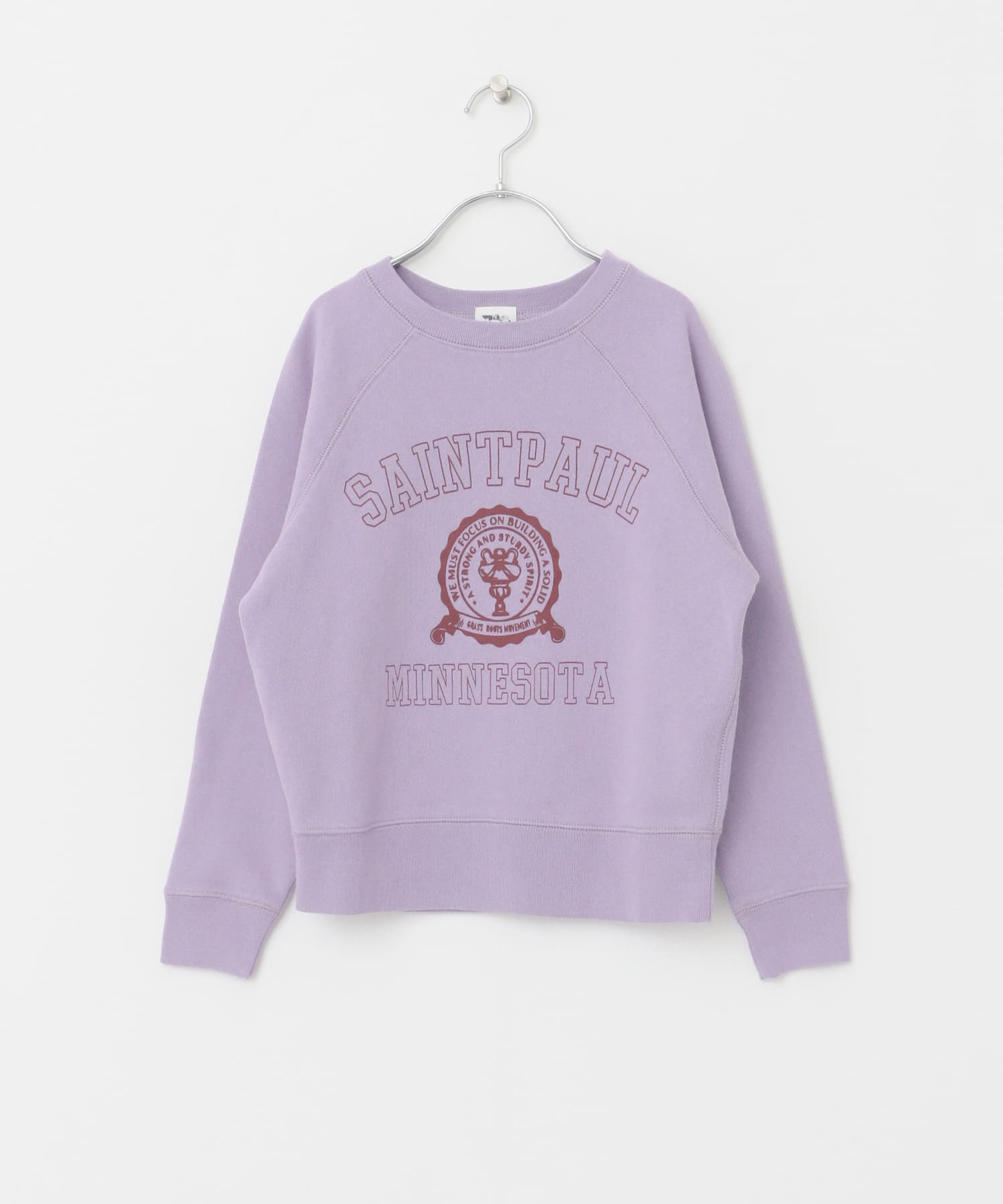『親子リンク』カレッジロゴスウェットプルオーバー(KIDS) PURPLE 105