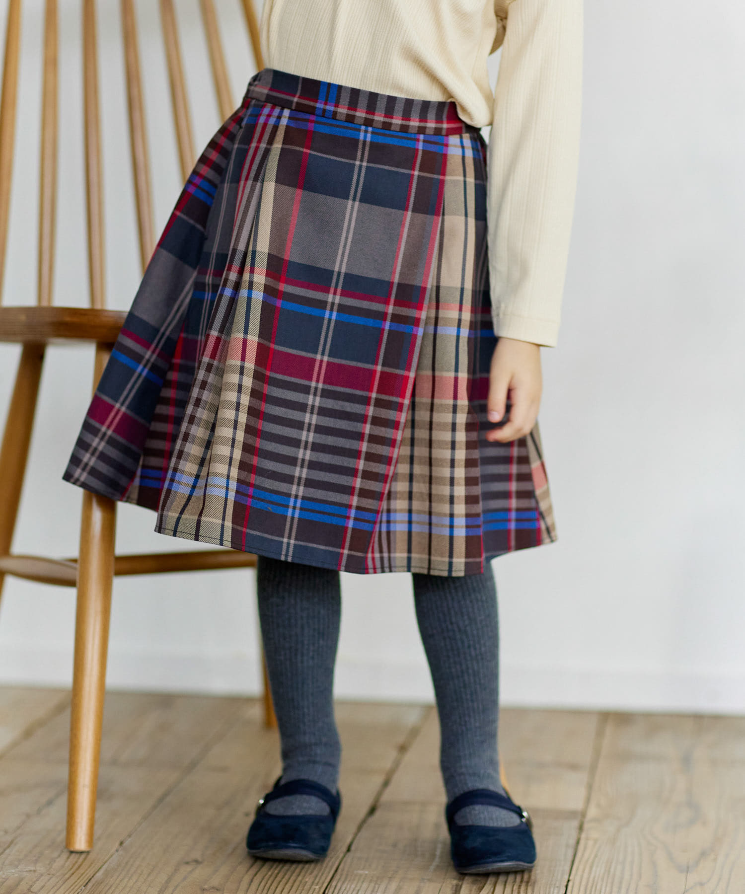 『親子リンク』カラーチェックスカート(KIDS)