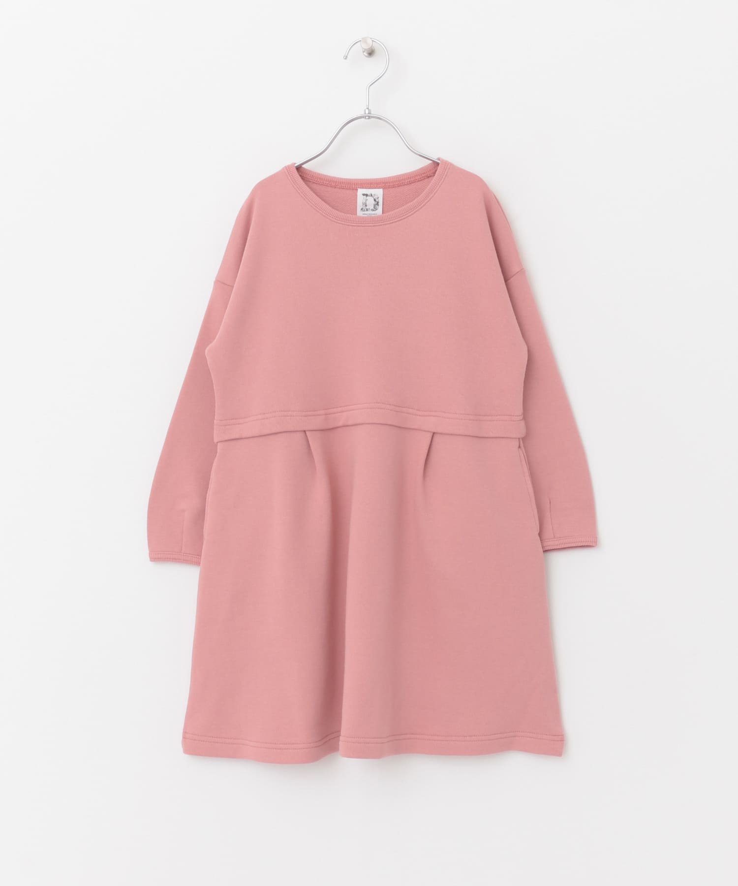 裏毛セットアップ風ワンピース(KIDS) PINK 105