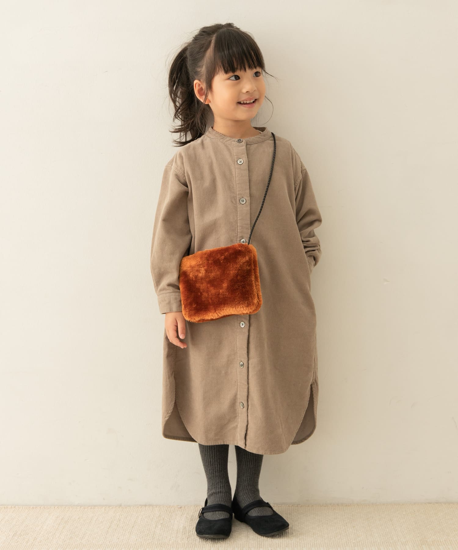 『親子リンク』コーデュロイシャツワンピース(KIDS)