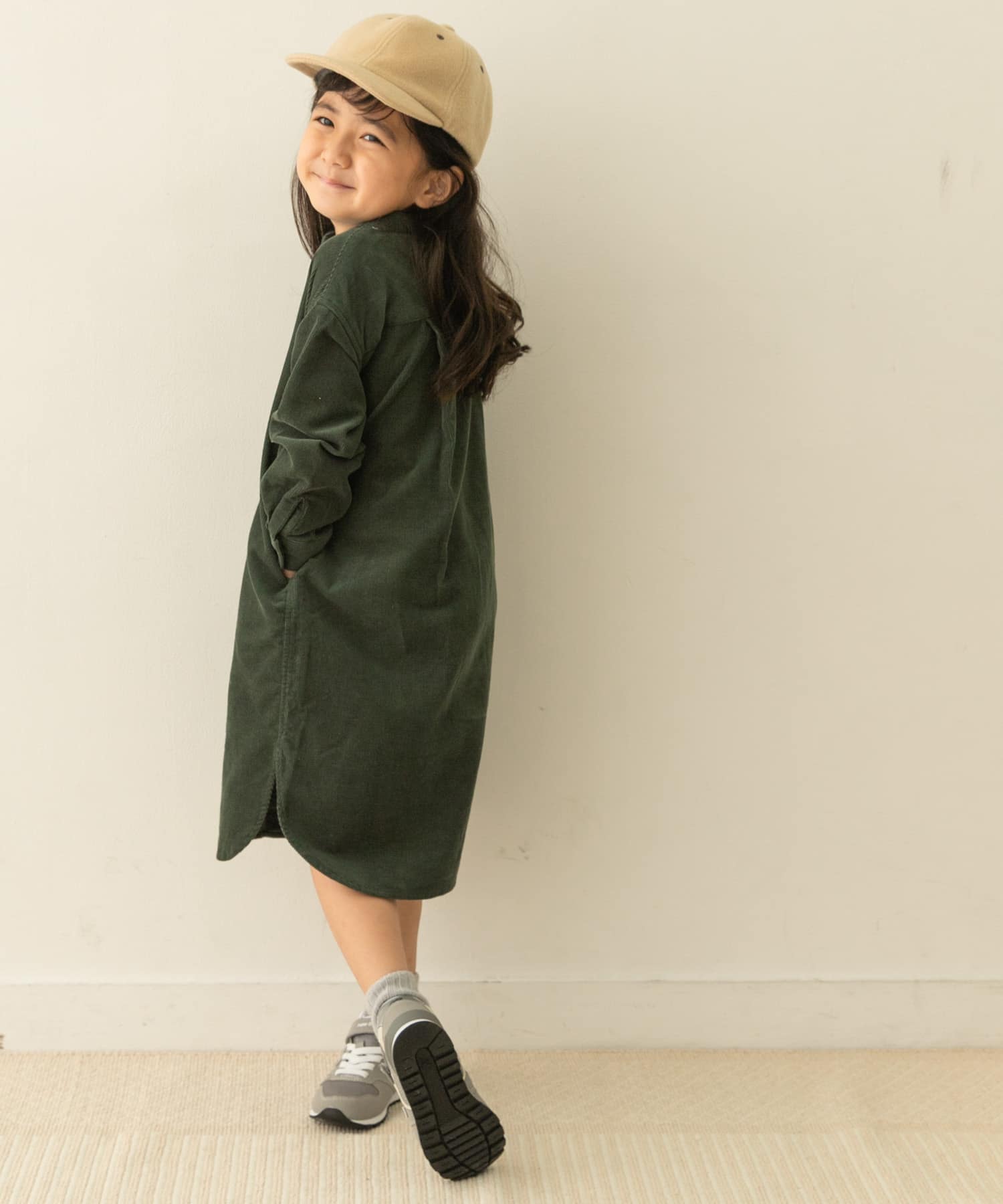 『親子リンク』コーデュロイシャツワンピース(KIDS)
