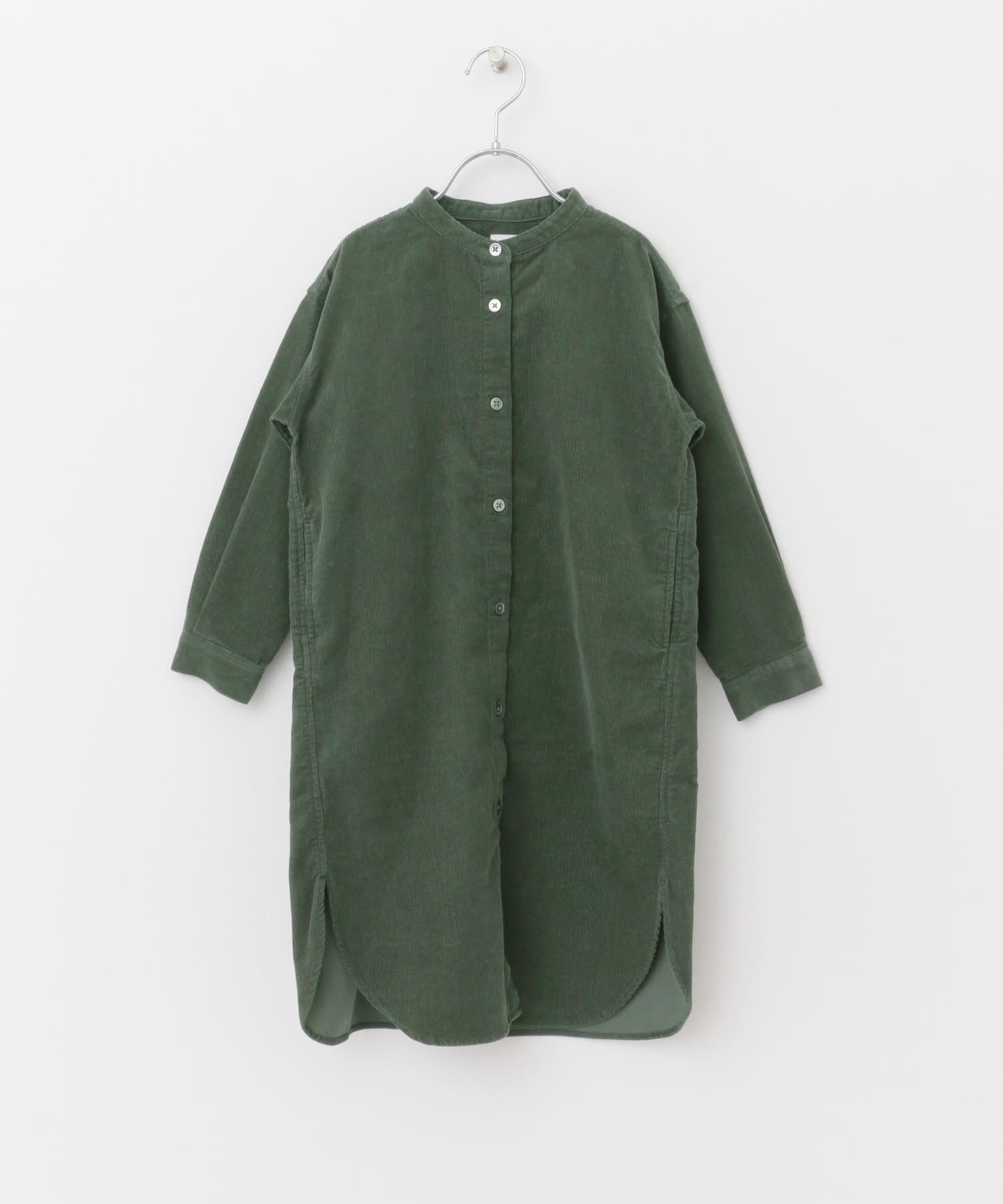 『親子リンク』コーデュロイシャツワンピース(KIDS) GREEN 105
