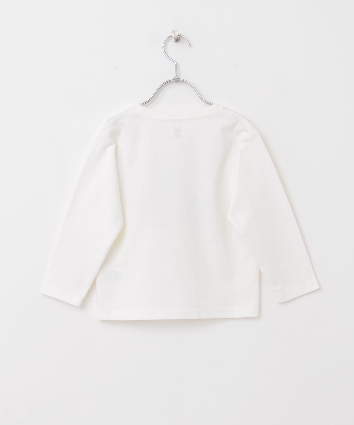 『親子リンク』オーガニックコットンロゴロングTシャツ(KIDS) OFF×BLK 105