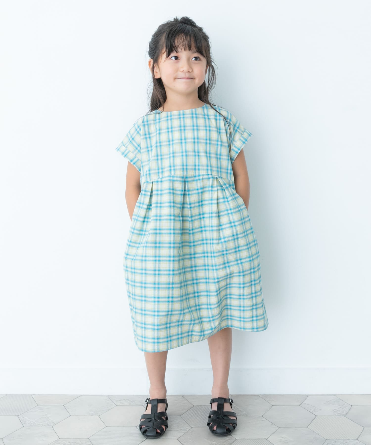カラーチェックワンピース(KIDS)