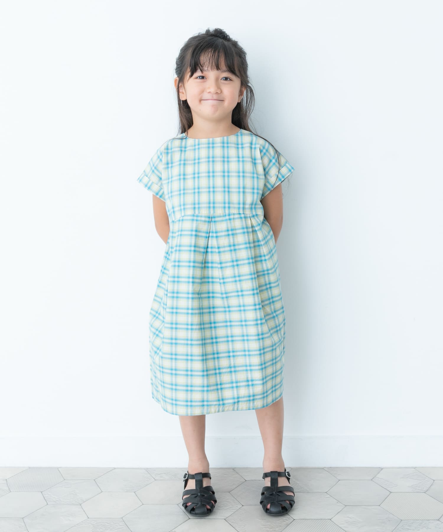 カラーチェックワンピース(KIDS)(105 BLUE): キッズ｜URBAN RESEARCH