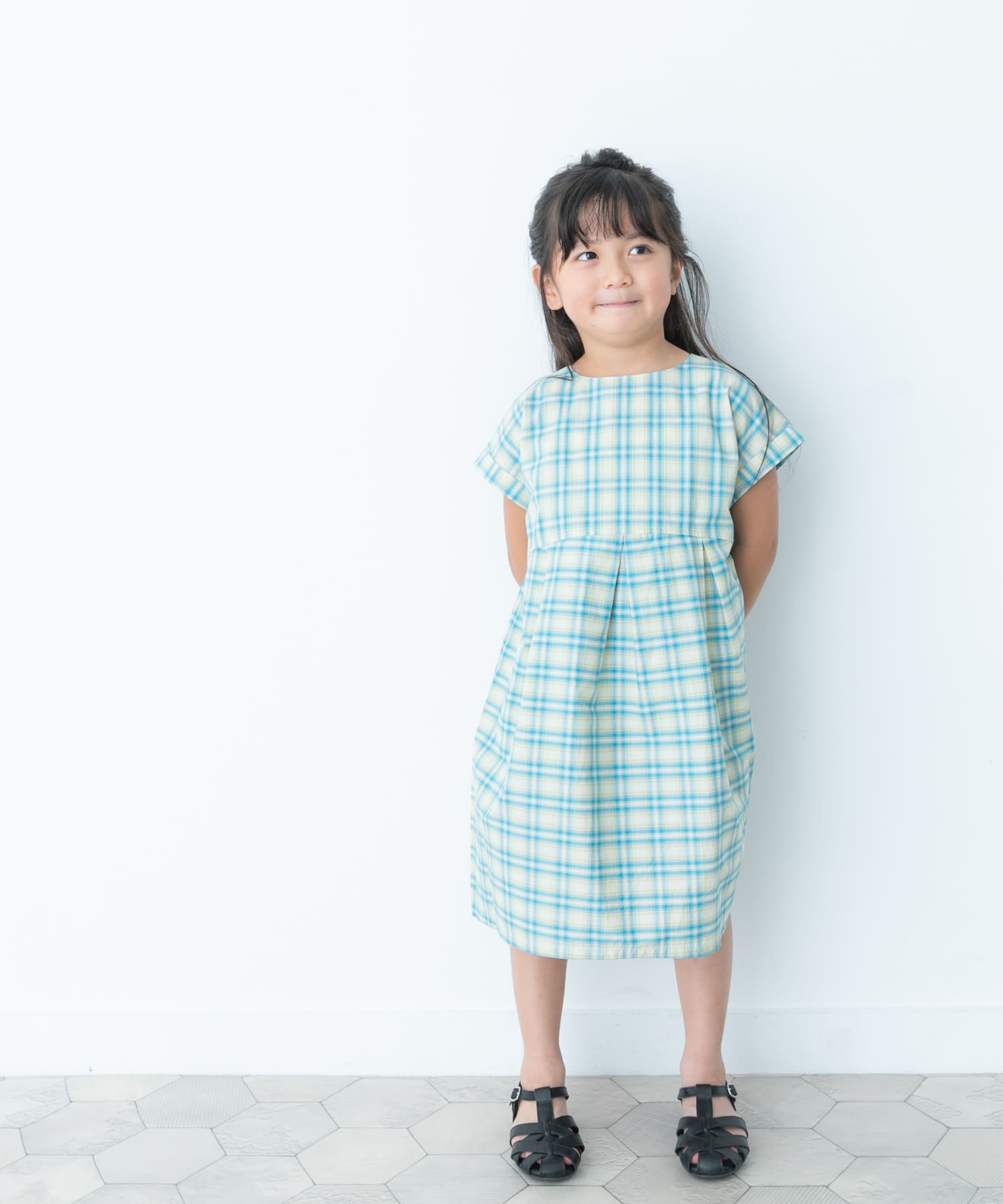 カラーチェックワンピース(KIDS)(105 BLUE): キッズ｜URBAN RESEARCH