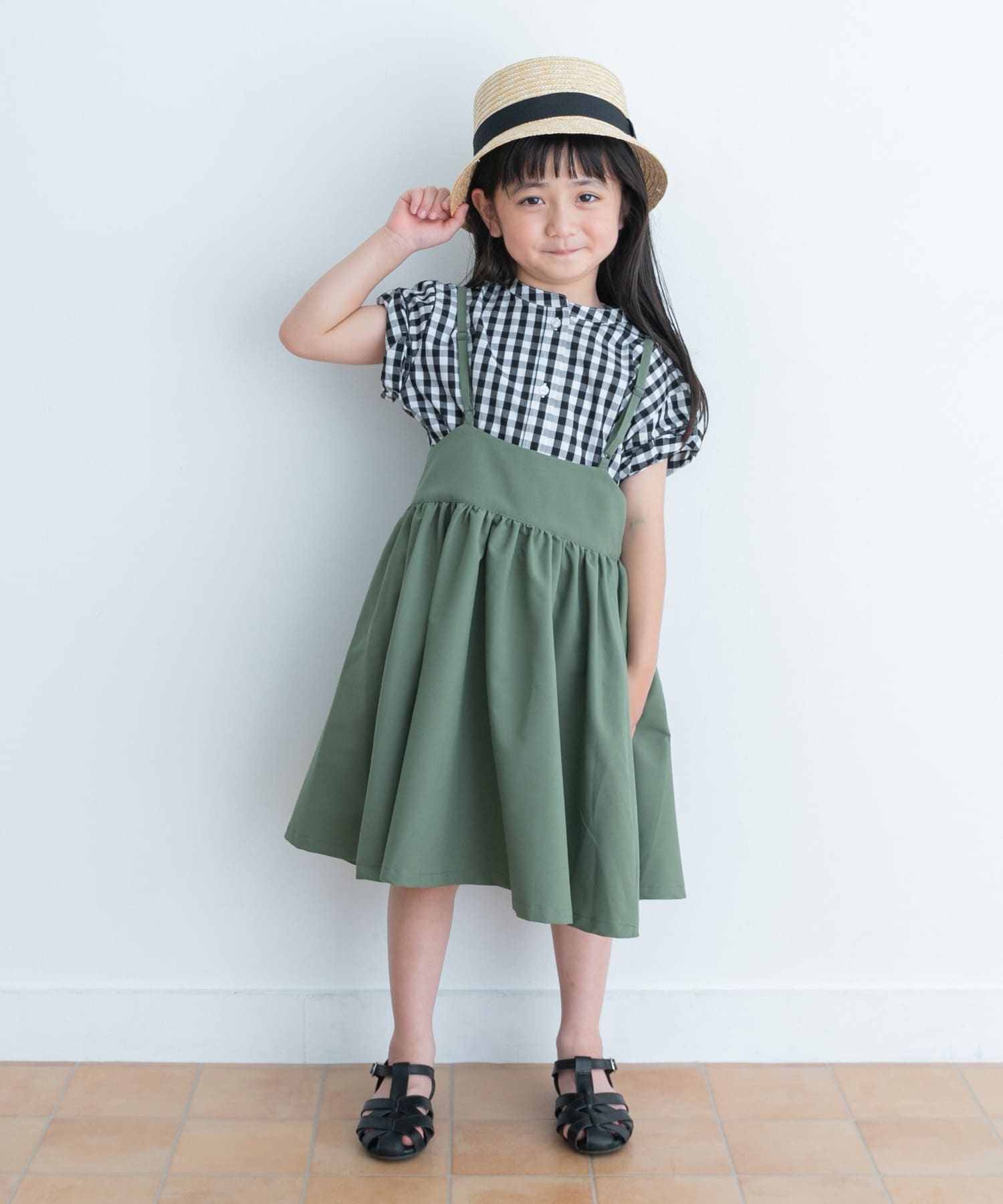 キャミソールジャンパースカート(KIDS)(105 KHAKI): キッズ｜URBAN