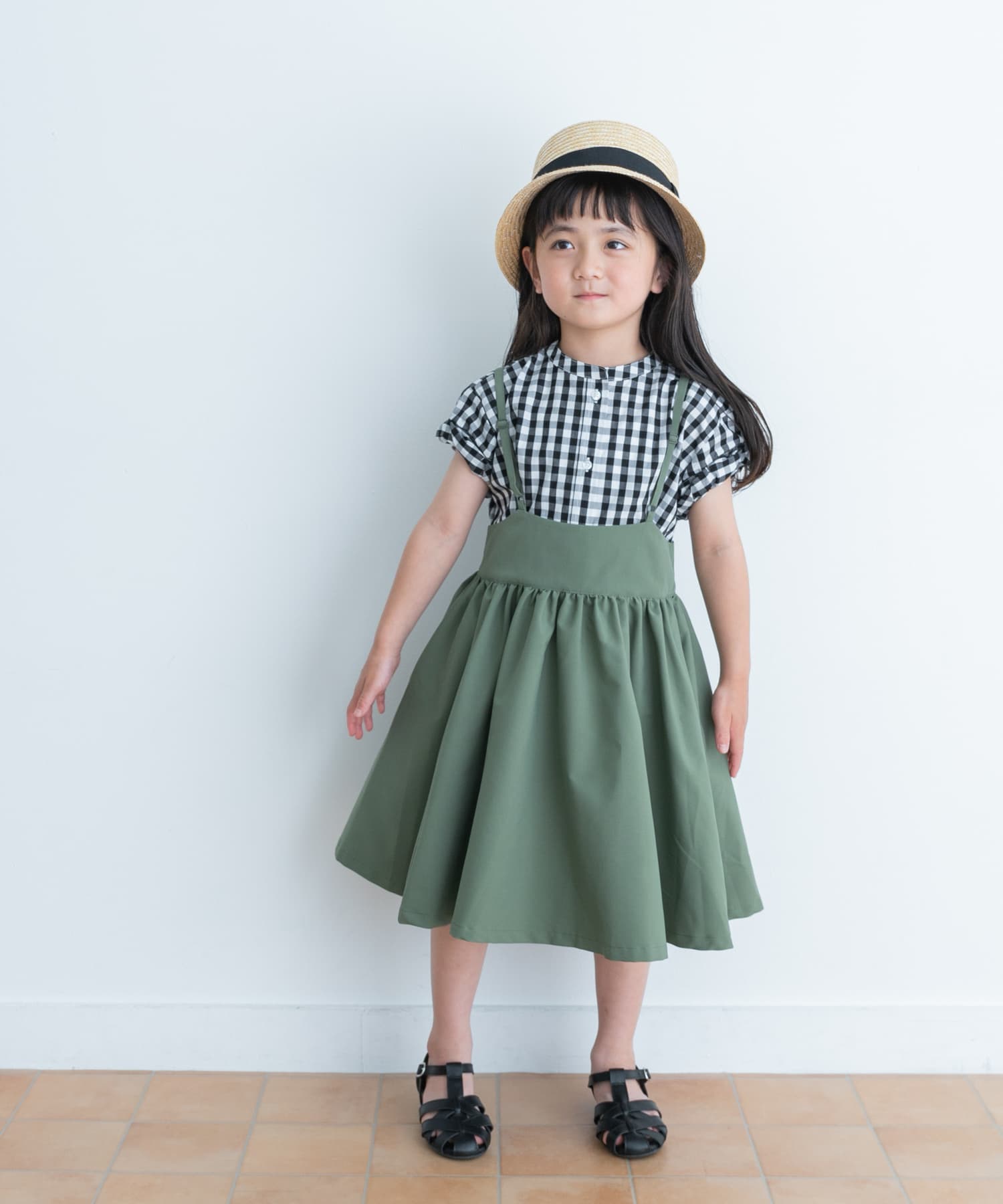 familiar キャミソール型　ジャンパースカート120 キャミソールジャンパースカート(KIDS)(105 KHAKI): キッズ｜URBAN