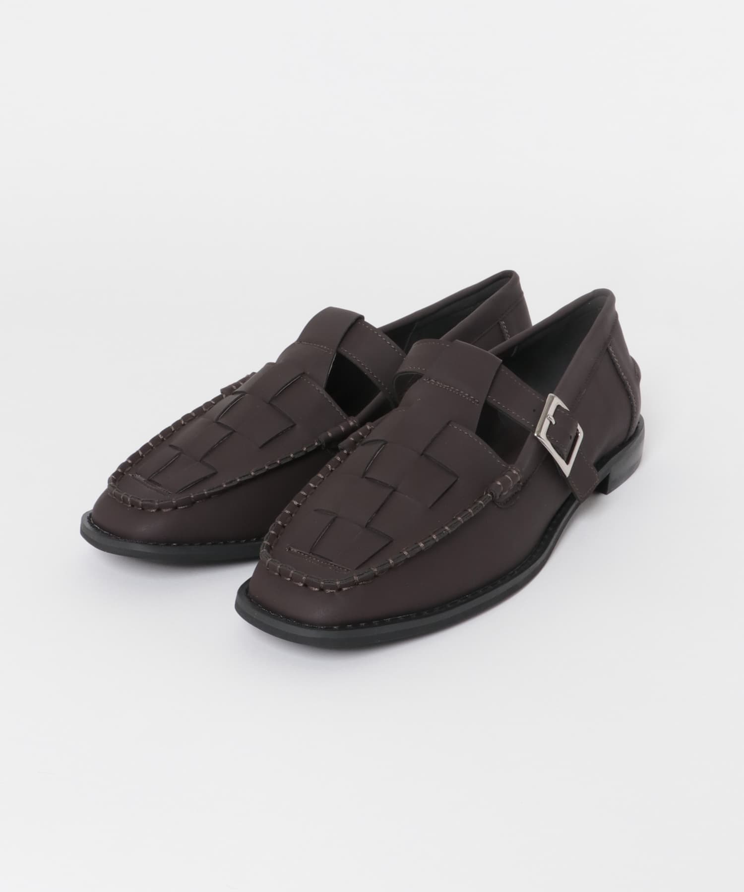 メッシュTストラップシューズ D/BROWN 36