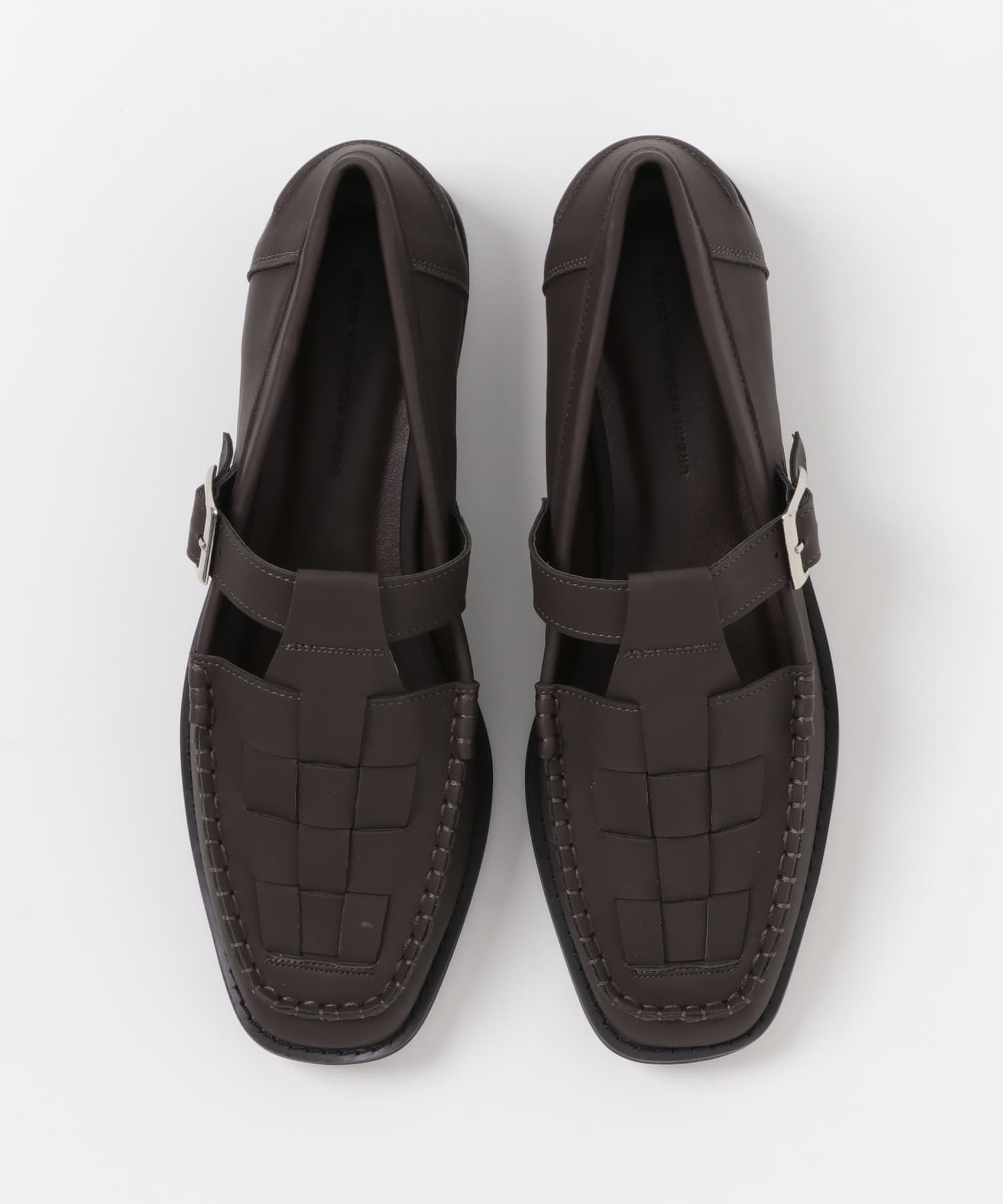 メッシュTストラップシューズ D/BROWN 36