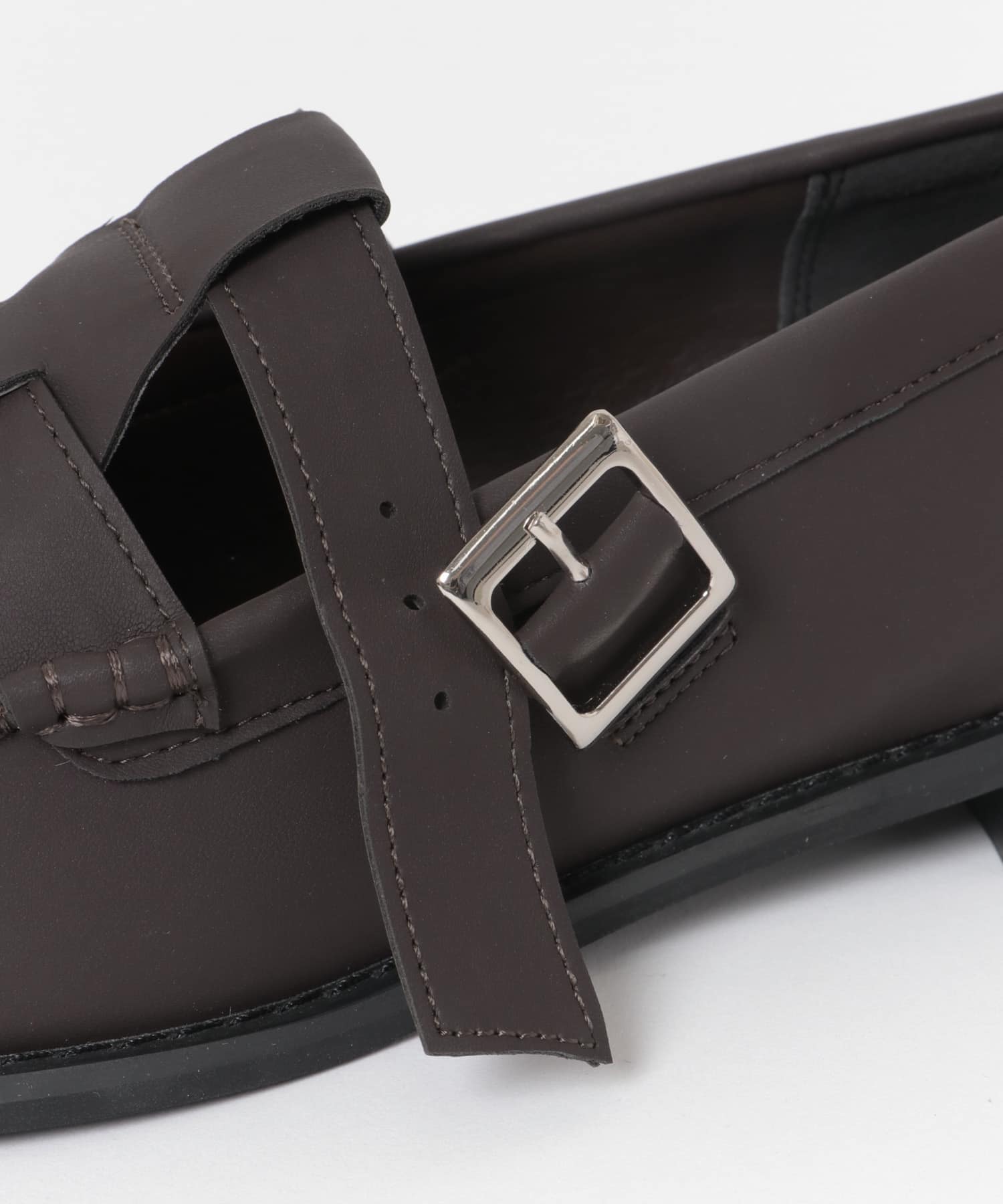 メッシュTストラップシューズ D/BROWN 36