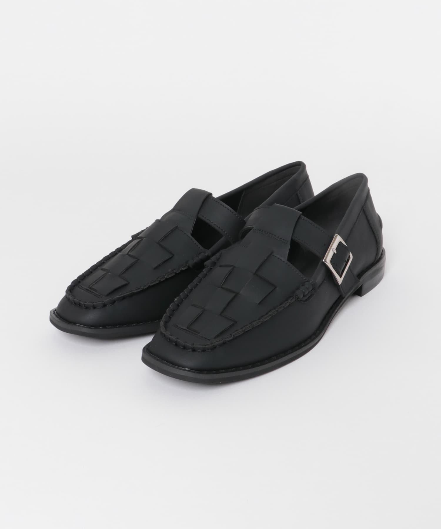 メッシュTストラップシューズ BLACK 36