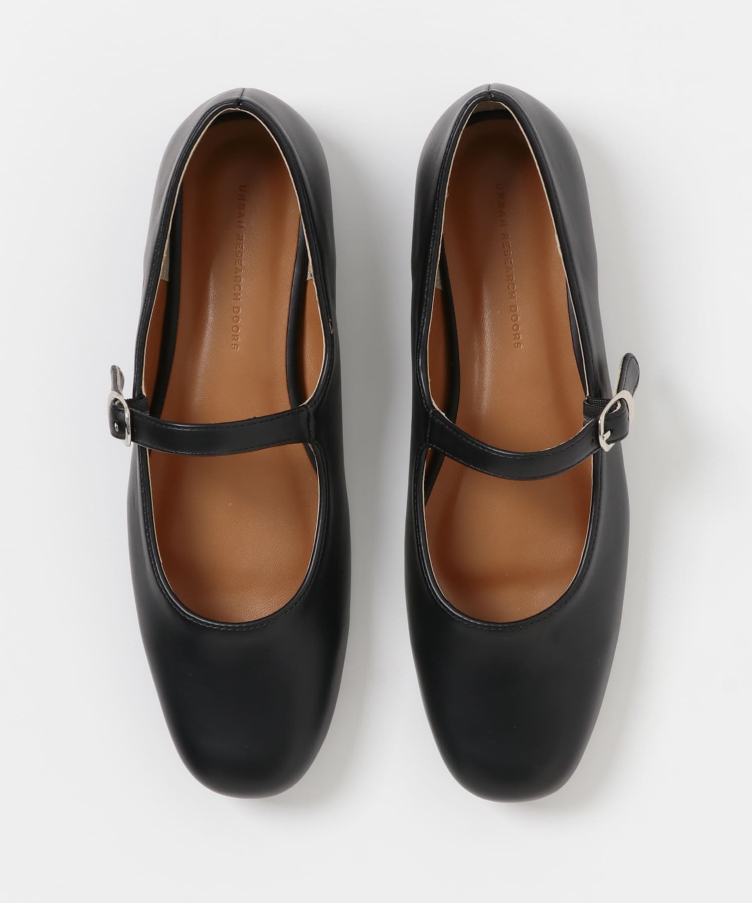 ワンストラップフラットシューズ BLACK 36