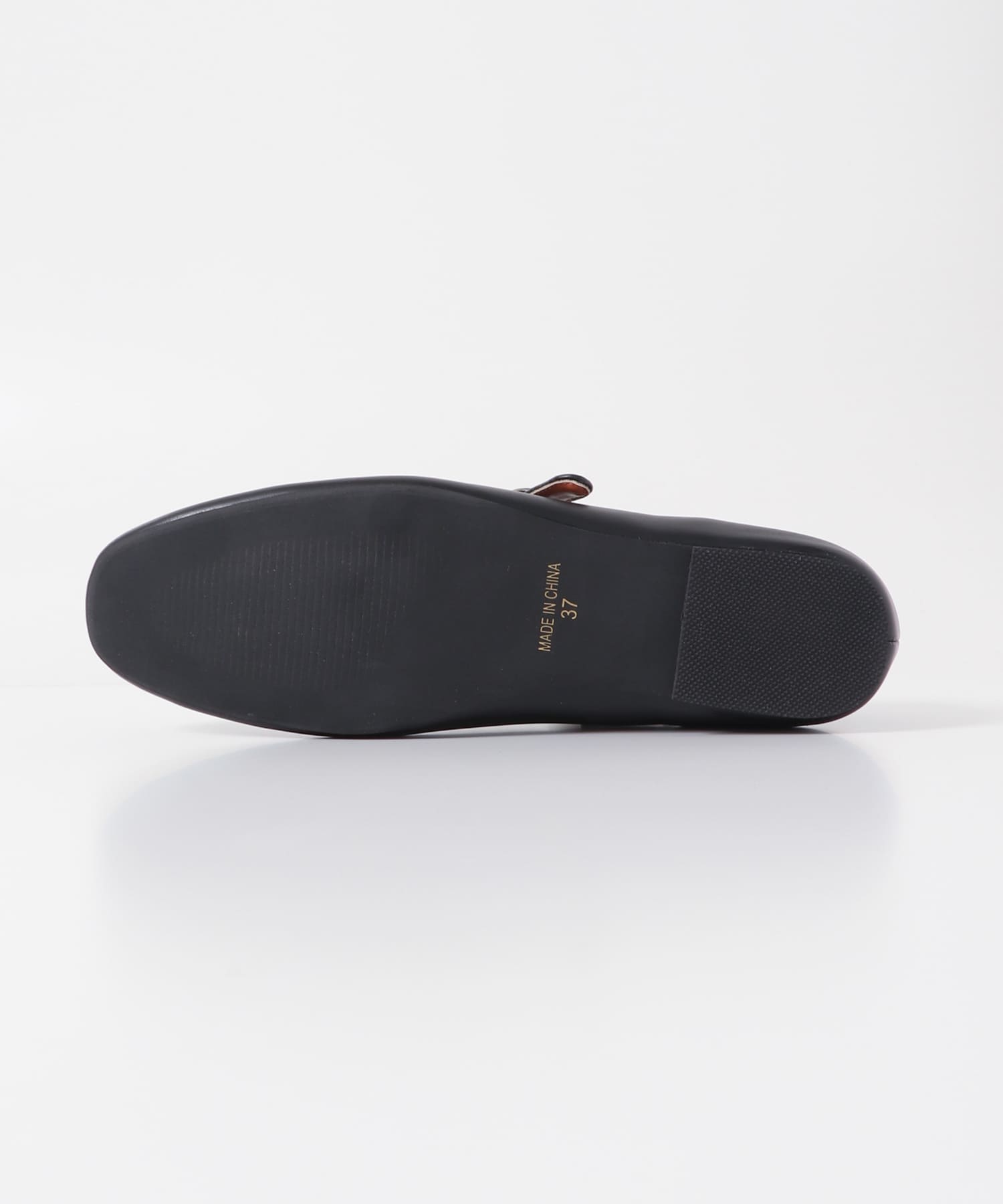 ワンストラップフラットシューズ BLACK 36