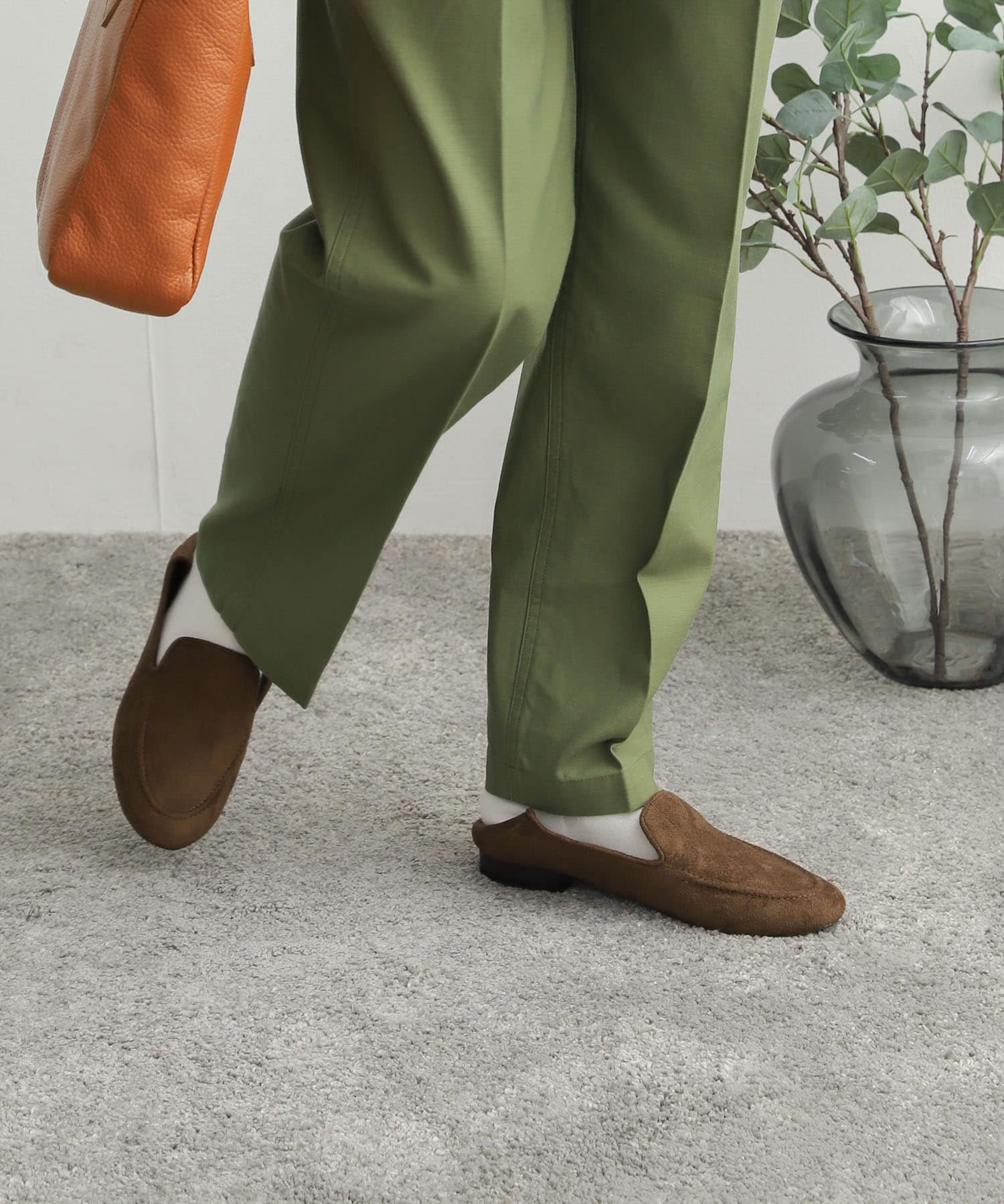 2WAYスエードローファー