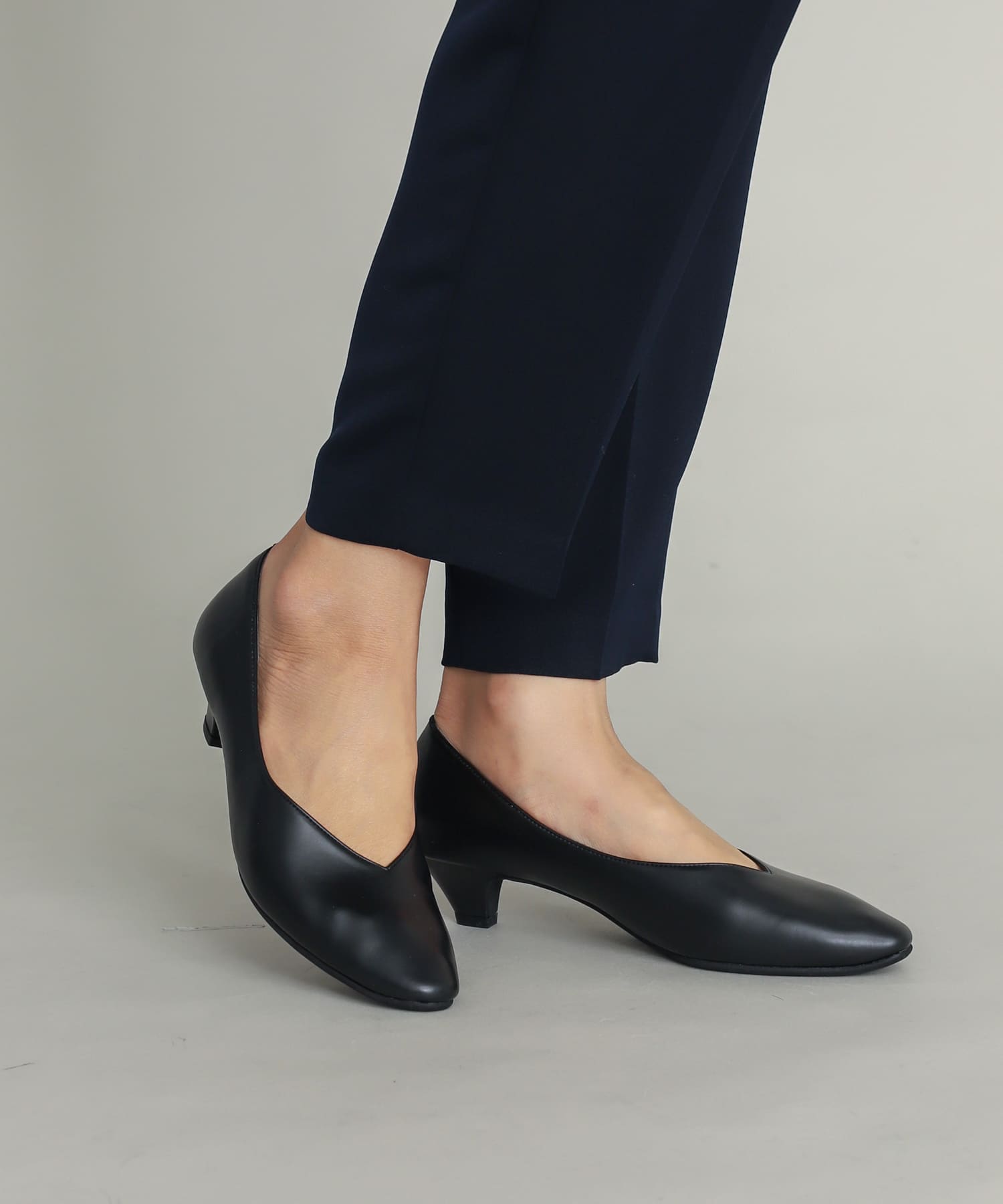 ソフトヒールパンプス BLACK 36