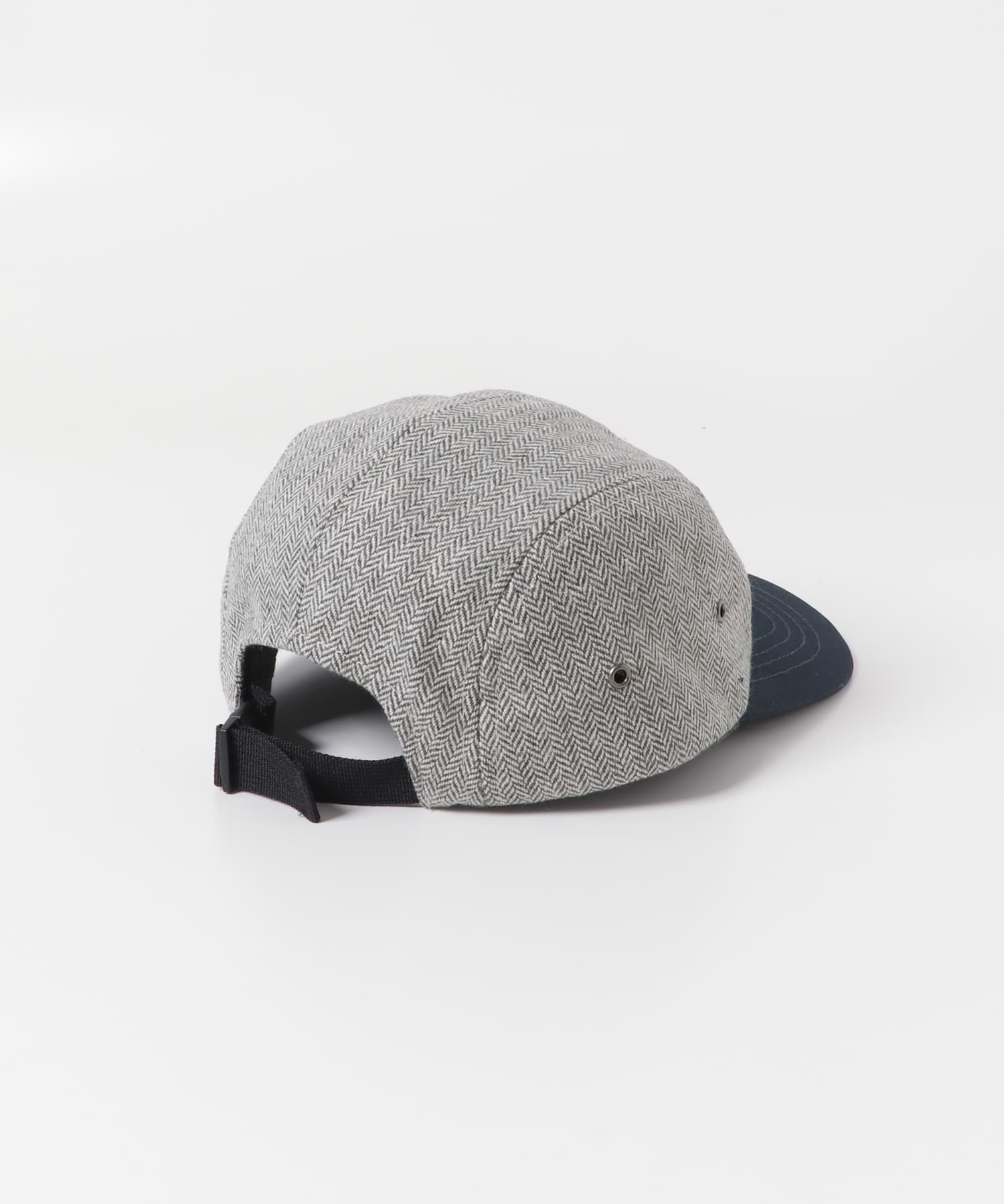 ヘリンボーン配色ロゴキャップ(KIDS) GRAY×NAVY one