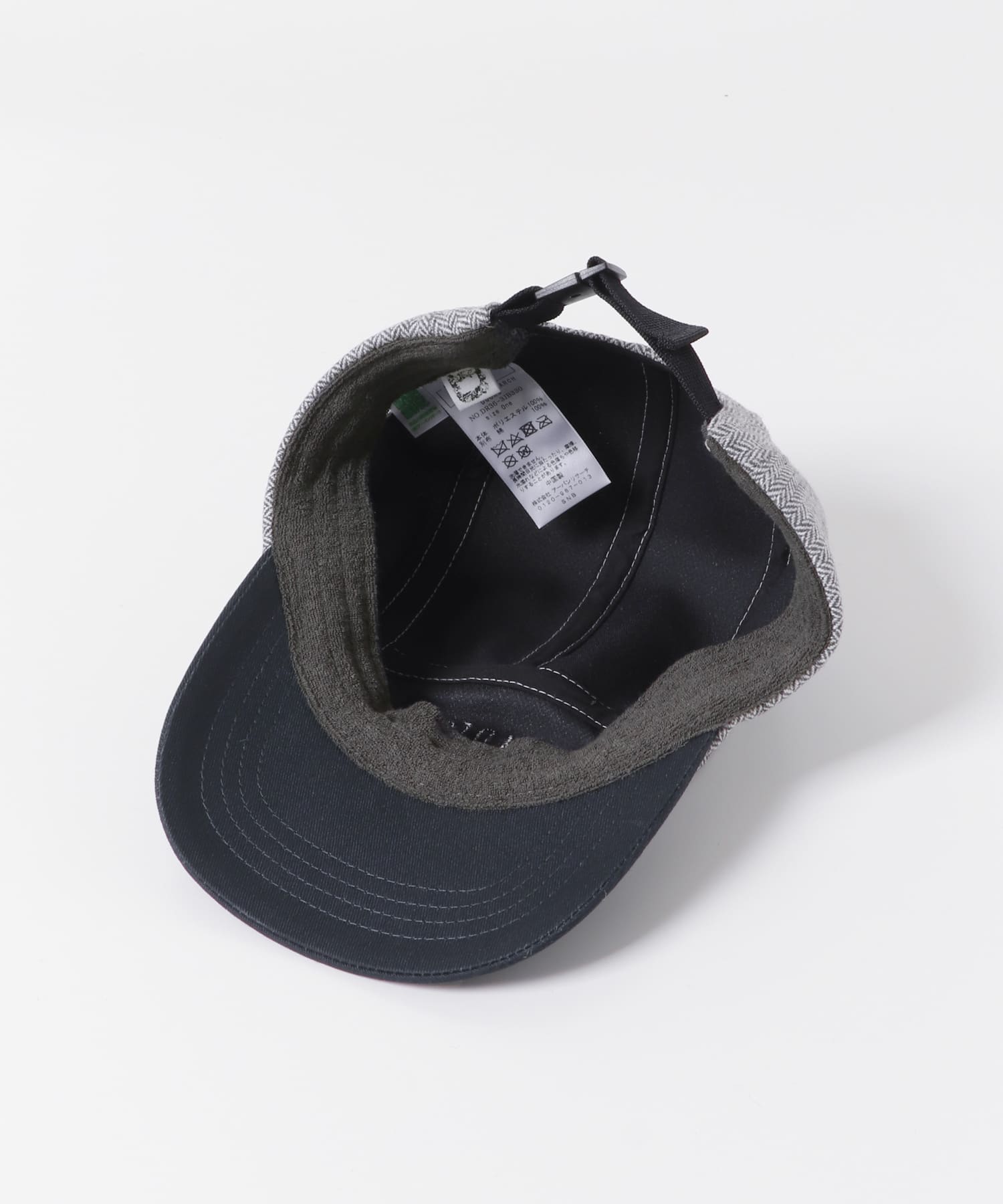 ヘリンボーン配色ロゴキャップ(KIDS) GRAY×NAVY one