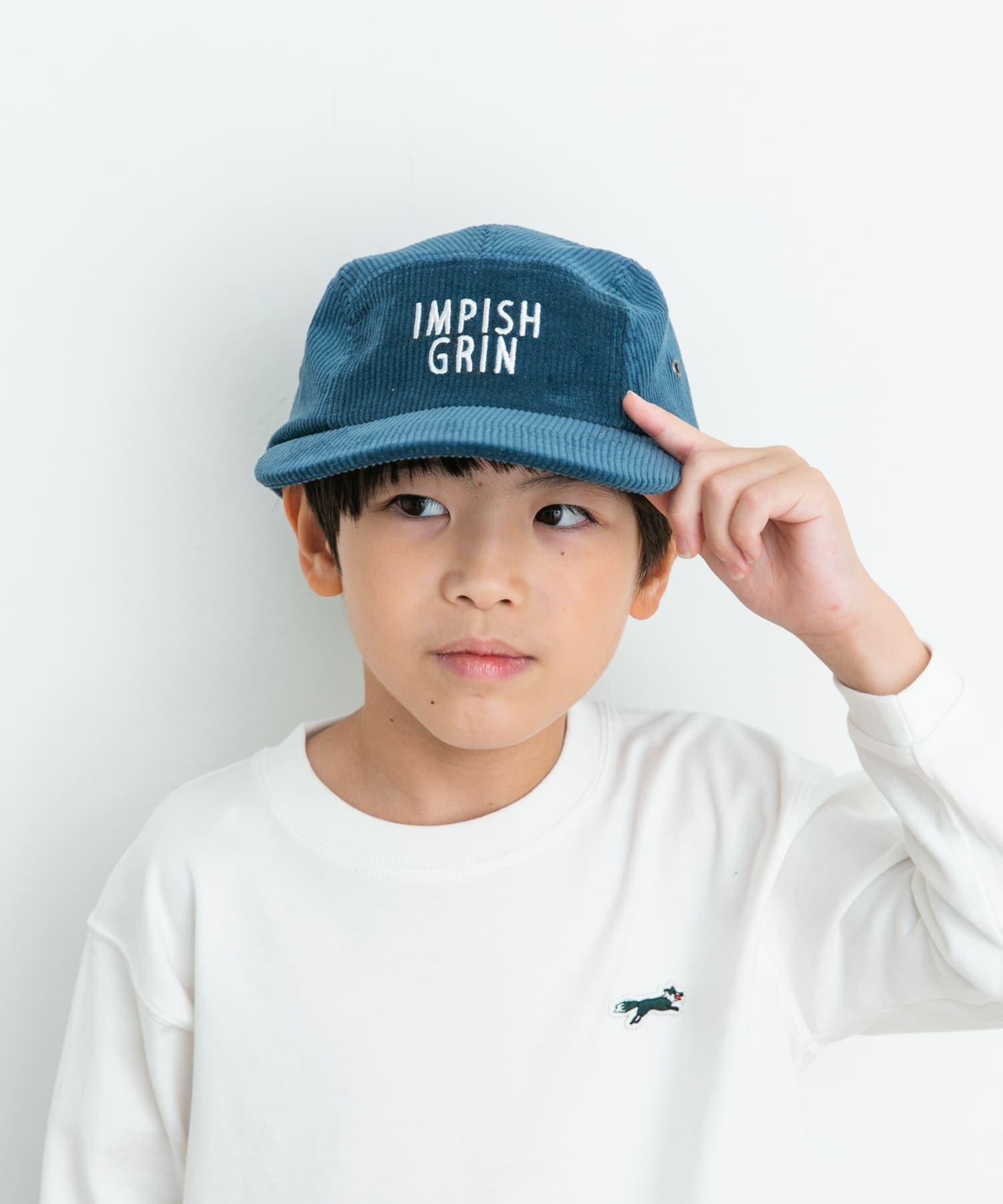 コーデュロイロゴキャップ(KIDS) BLUE one
