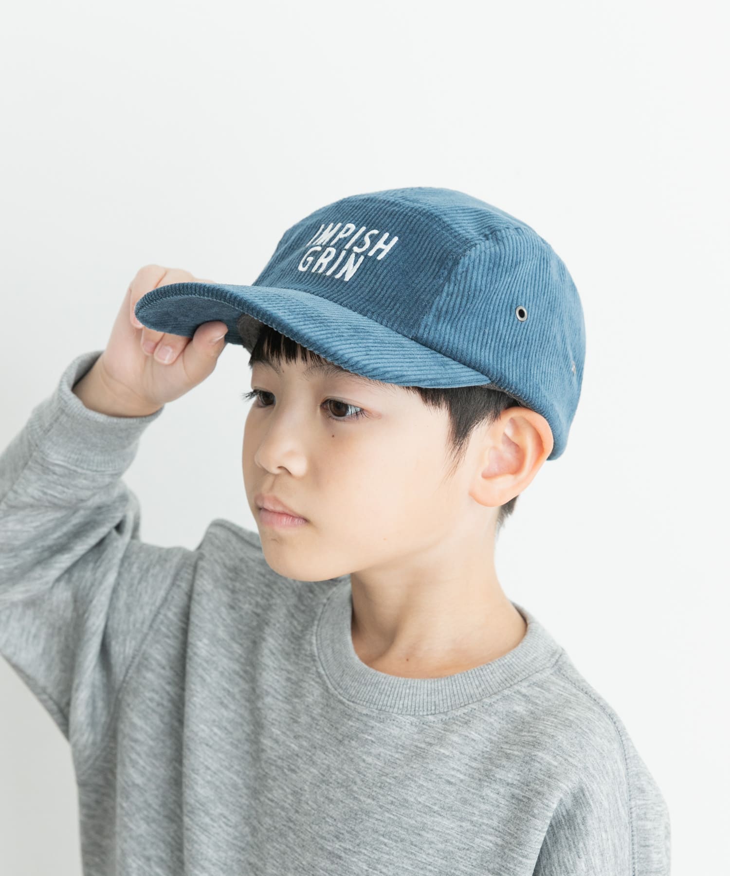 コーデュロイロゴキャップ(KIDS) BLUE one