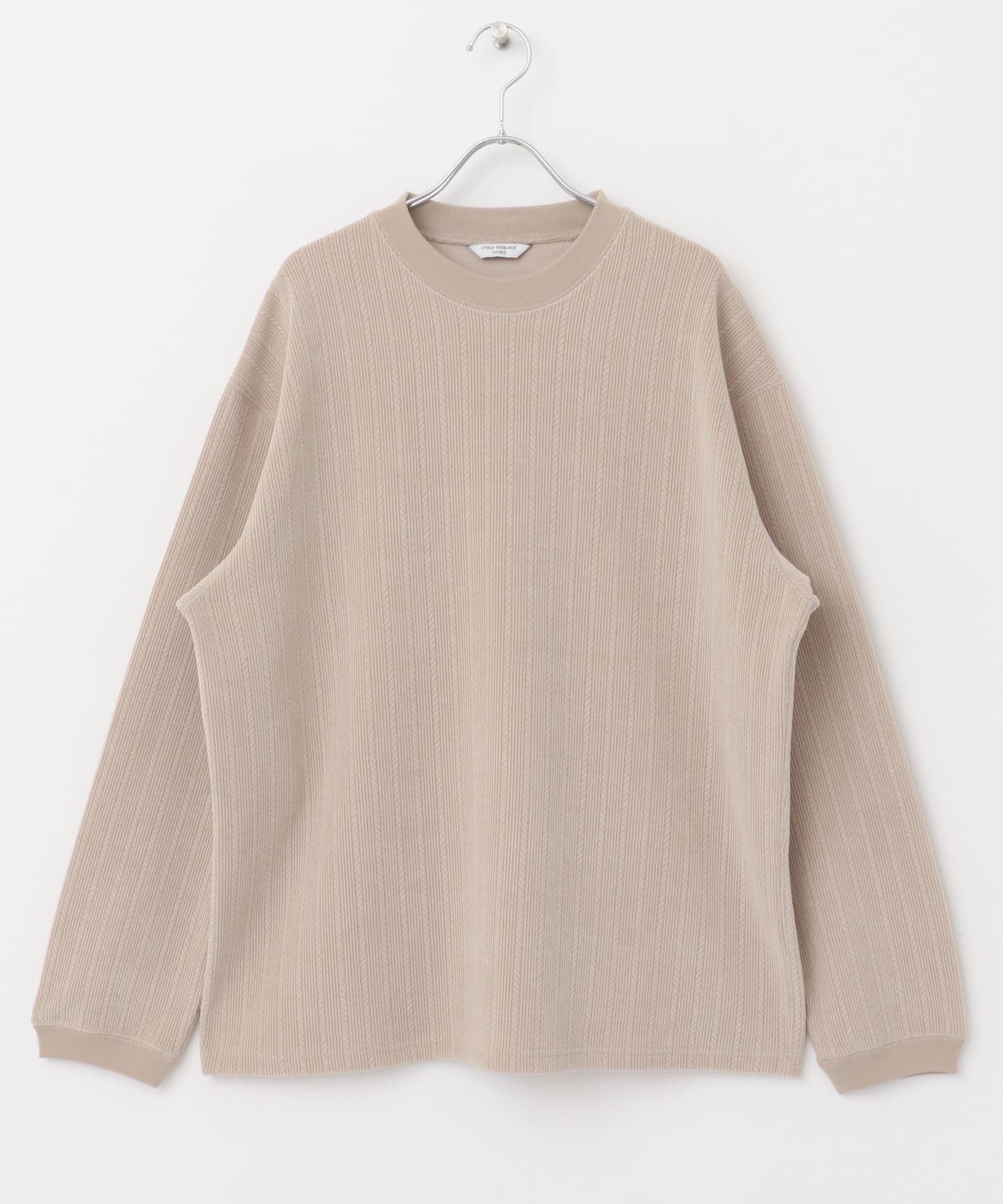ジャガードコーデュロイプルオーバー PINK BEG M