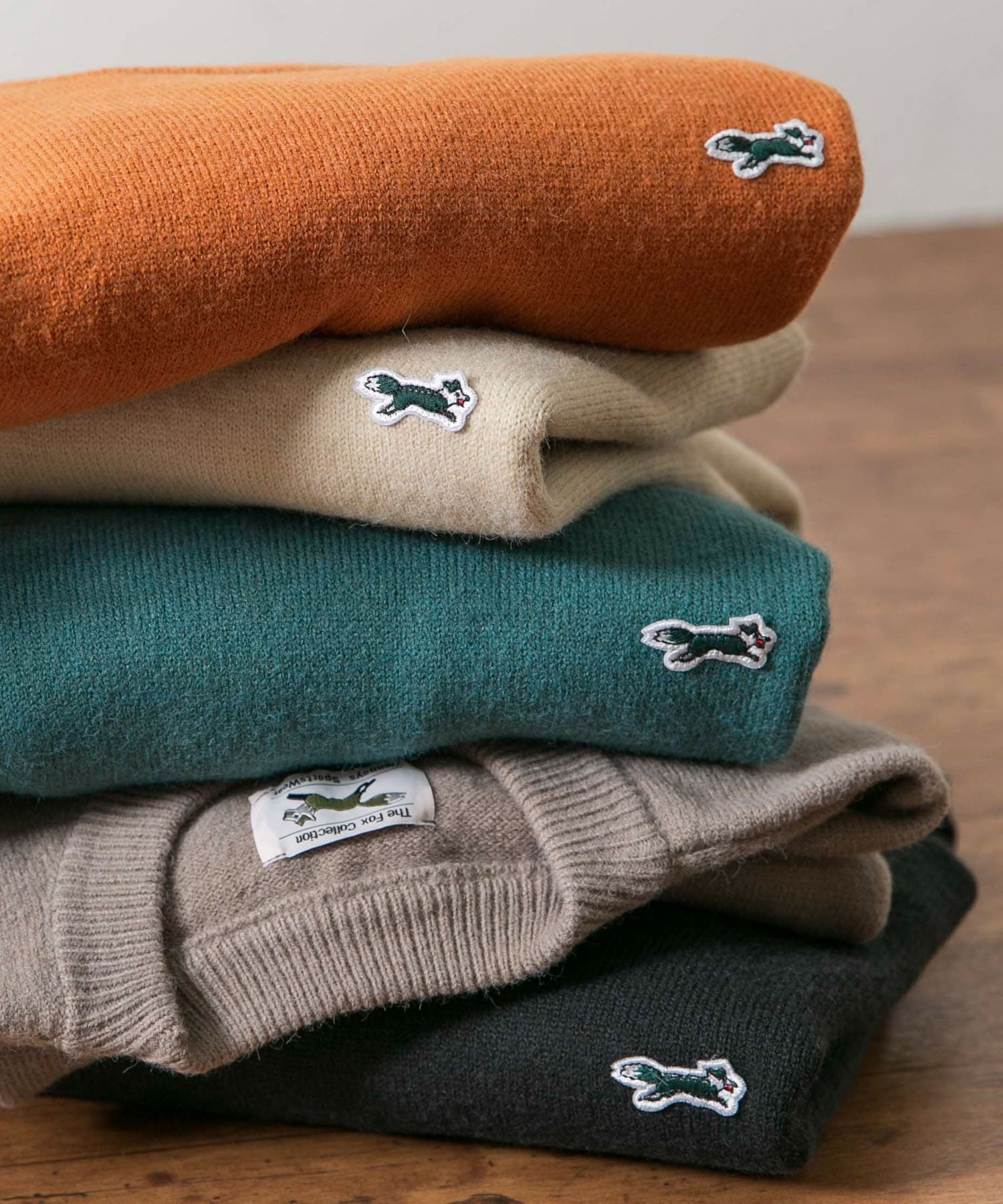 『別注』『ユニセックス』PENNEYS×DOORS　THE FOX クルーネックスフレニット ECRU M