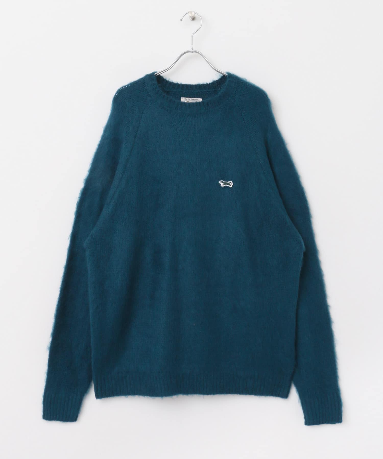 『別注』『ユニセックス』PENNEYS×DOORS　THE FOX モヘアタッチクルーネックニット BLUE GREEN M