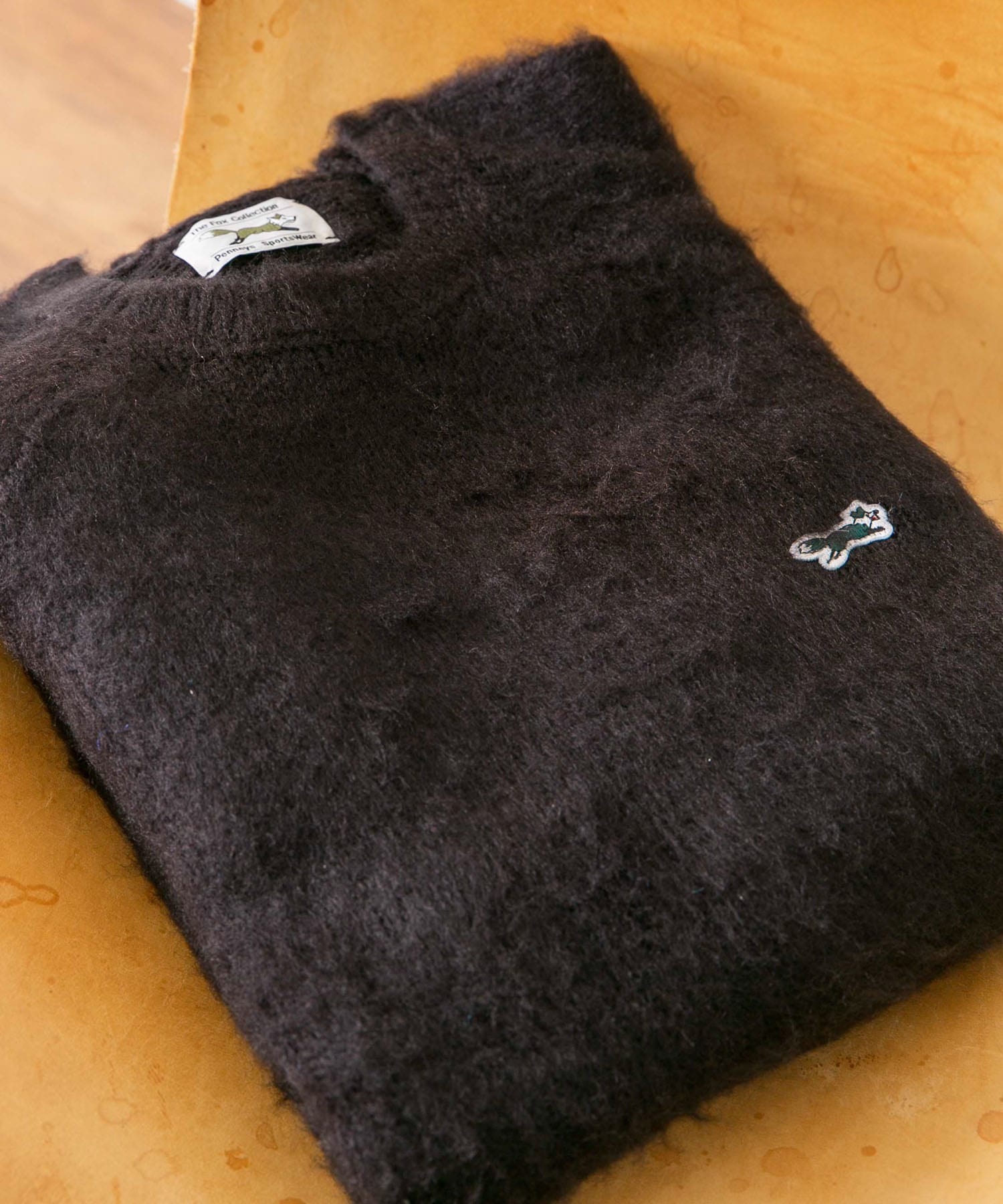 『別注』『ユニセックス』PENNEYS×DOORS　THE FOX モヘアタッチクルーネックニット BLACK M